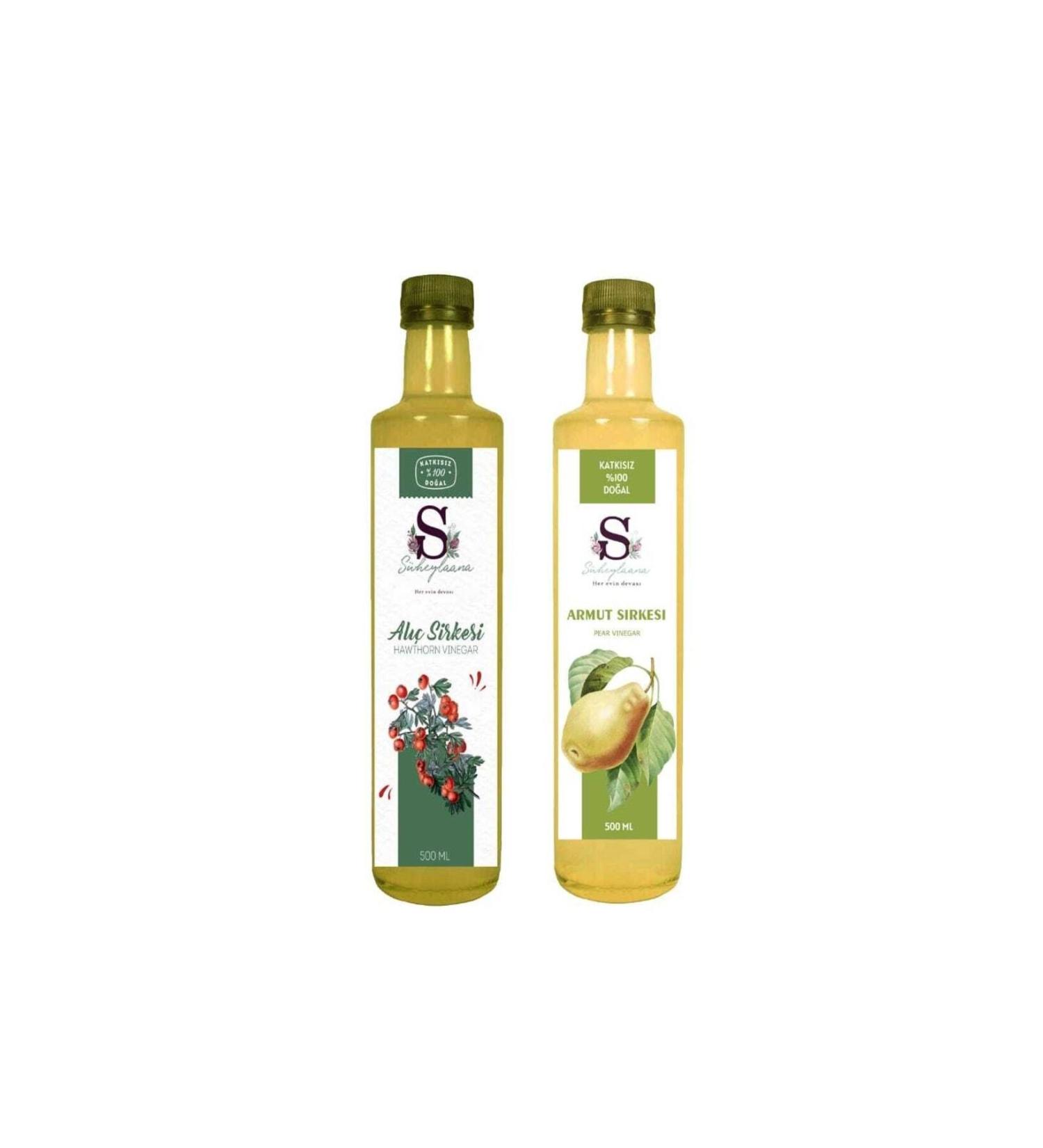 Suheylaana Natural Hawthorn Vinegar 500 Ml And Natural Pear Vinegar 500 Ml