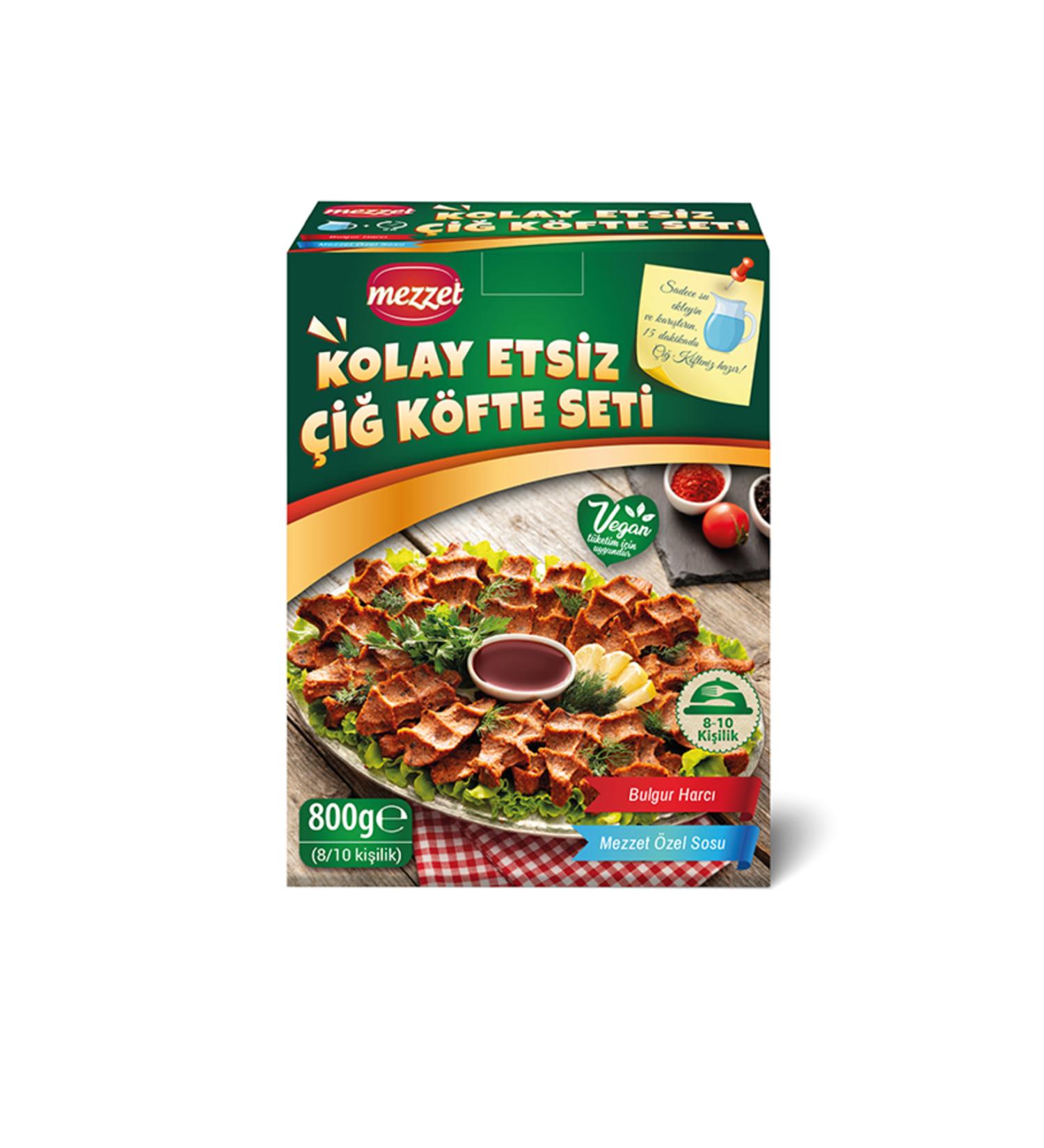 Mezzet Vegan Meatless Raw Meatball Kit for 8-10 People 800 Grams / Sauce Added - Buy Online on GoSupps.com