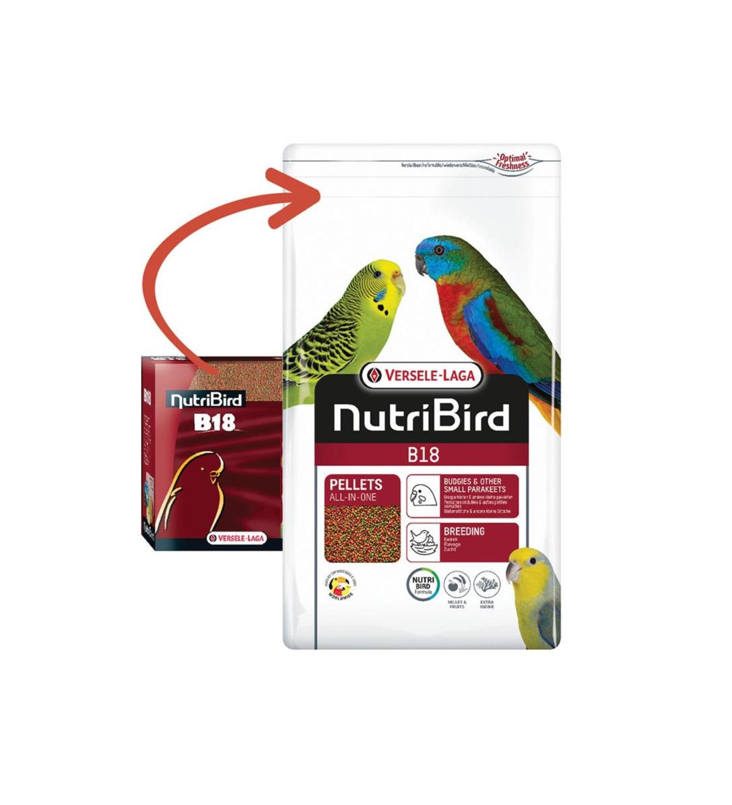 Versele Laga Nutribird B18 Budgie Pellet Food 500 Gr - Buy Online on GoSupps.com