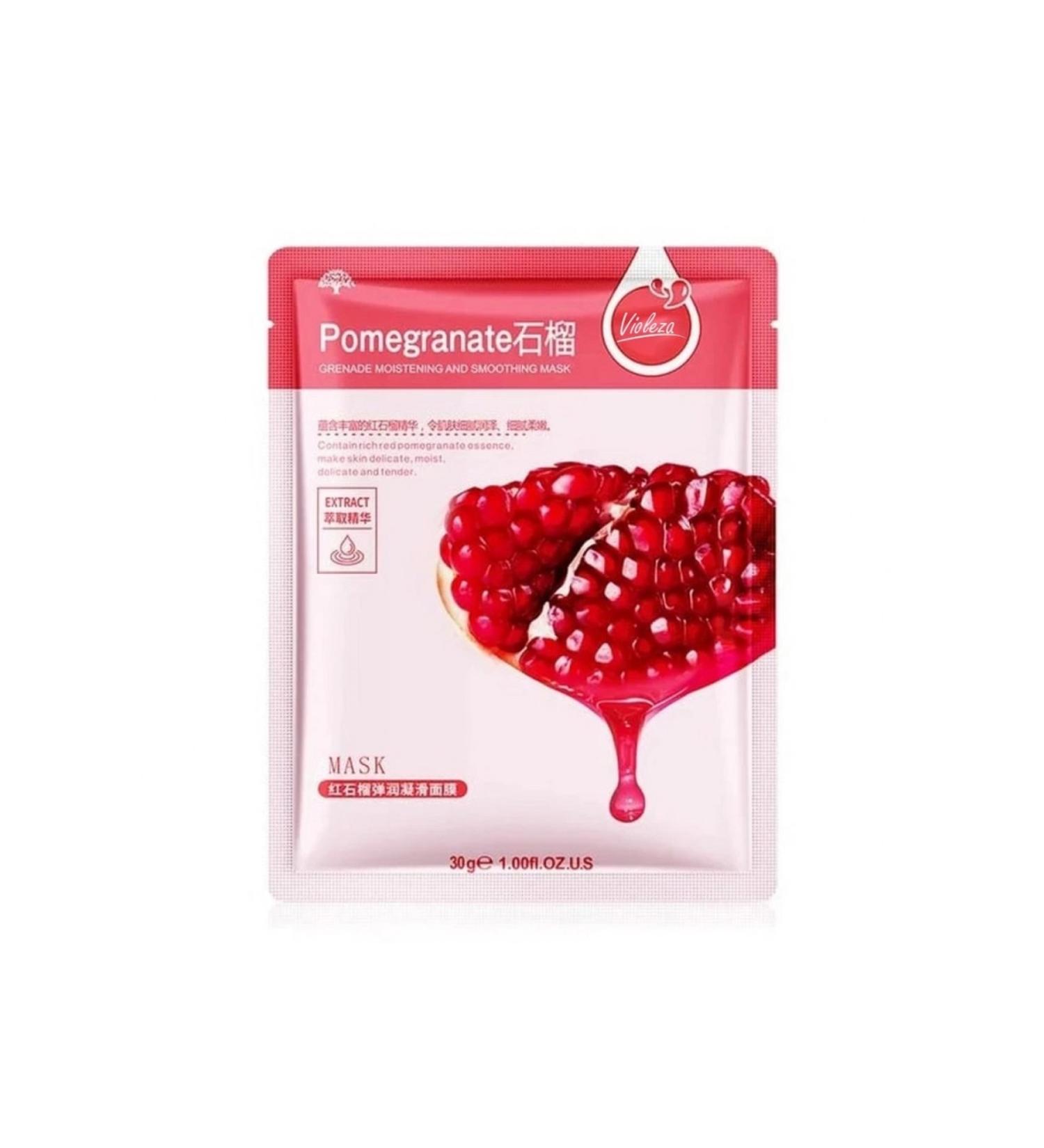 Violeza 3 Pieces (3 PACKS) Face Mask (POMEGRANATE ALOE VERA OLIVE OIL) - Buy Online on GoSupps.com