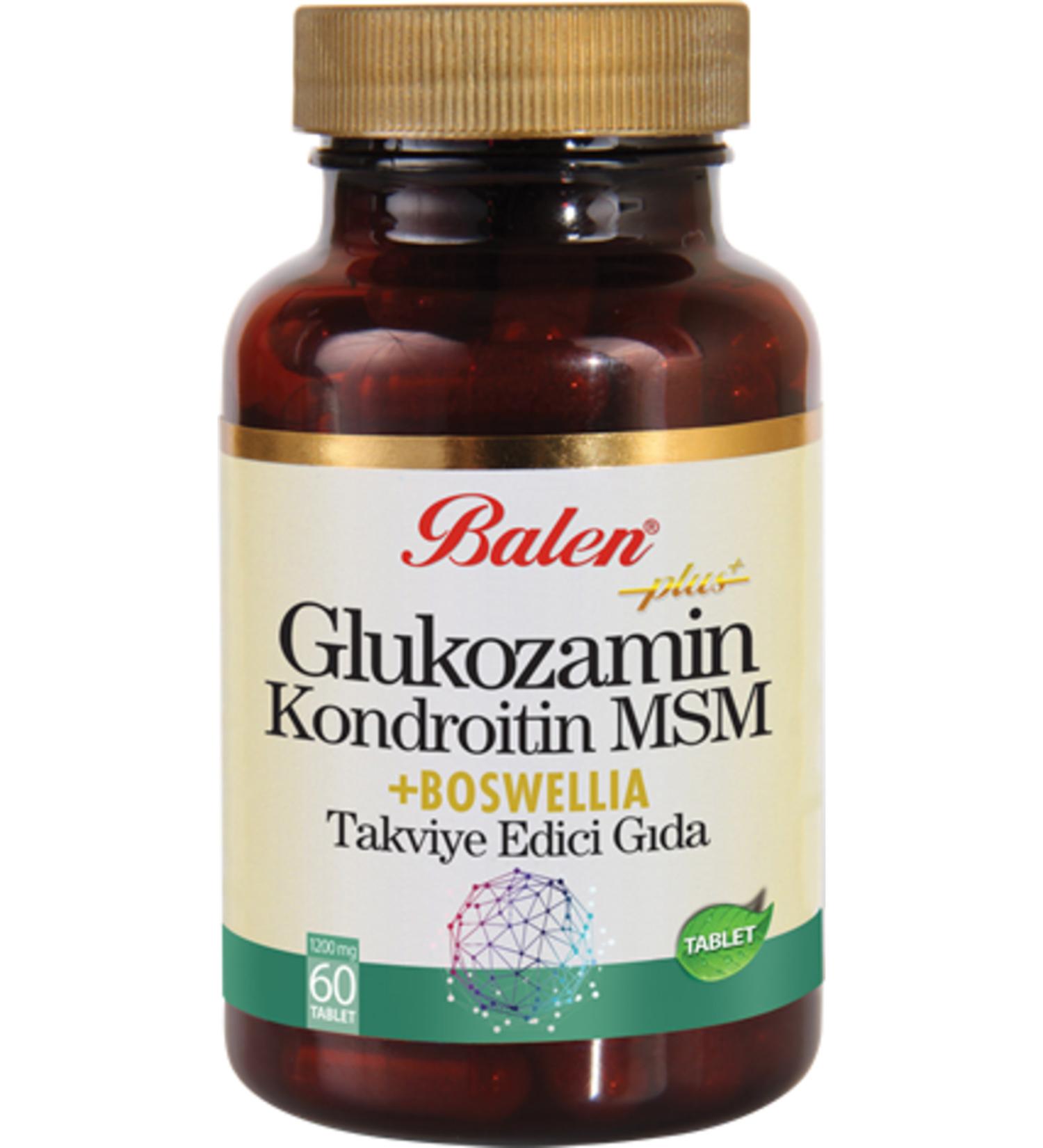 Balen Glucosamine Chondroitin Msm Boswelia 1200 Mg*60 Tablets