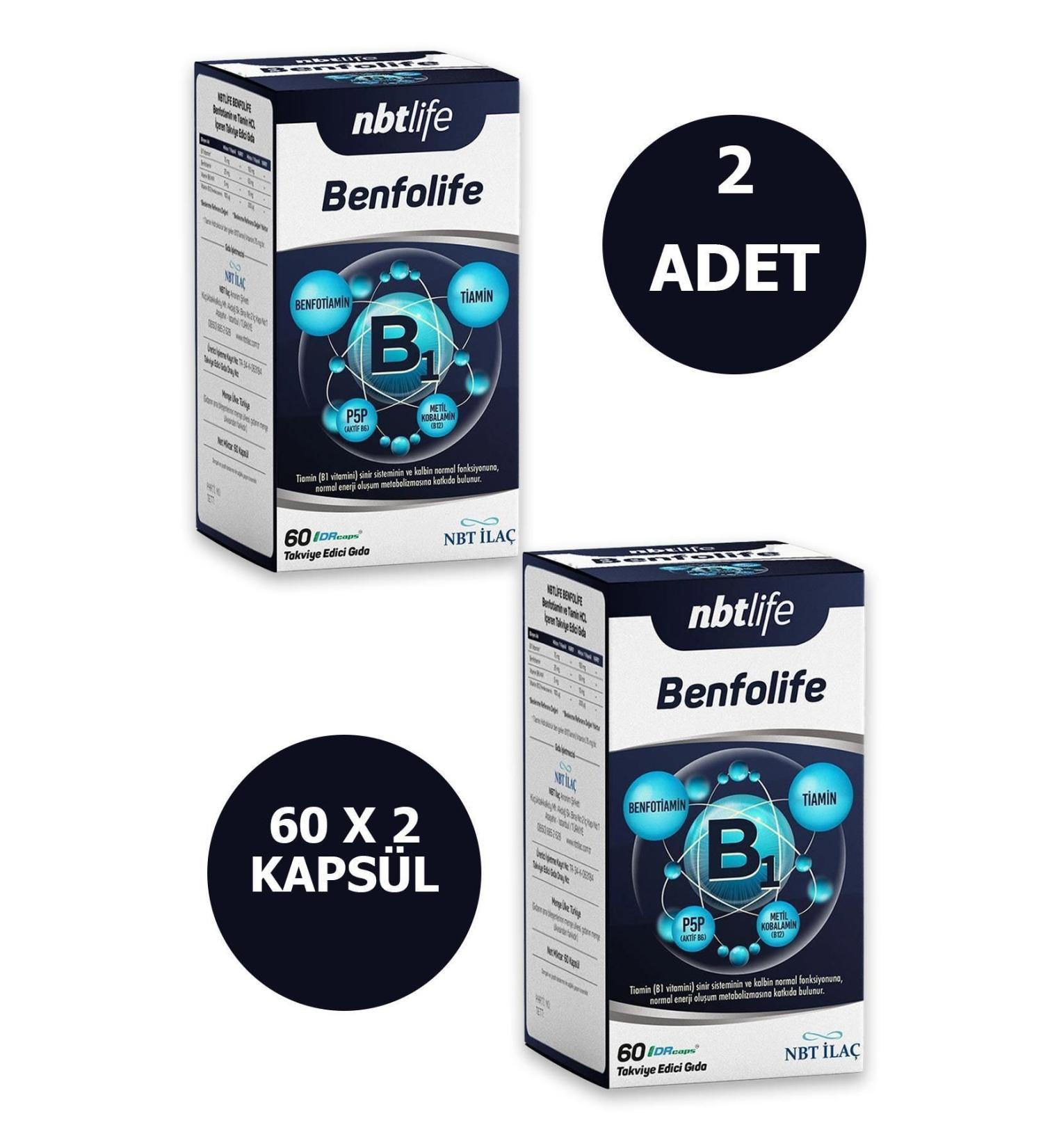 Nbt la Nbt Life Benfolife 60 Capsules X 2 PCS