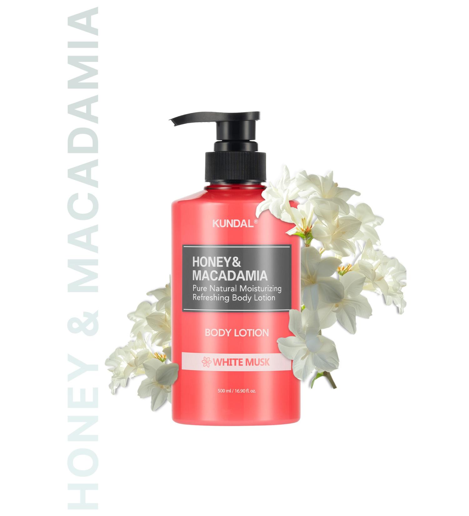 Kundal Moisturizing and Nourishing Body Lotion Kundal Honey & Macadamia Pure Body Lotion 500ml (White Musk) - Buy Online on GoSupps.com