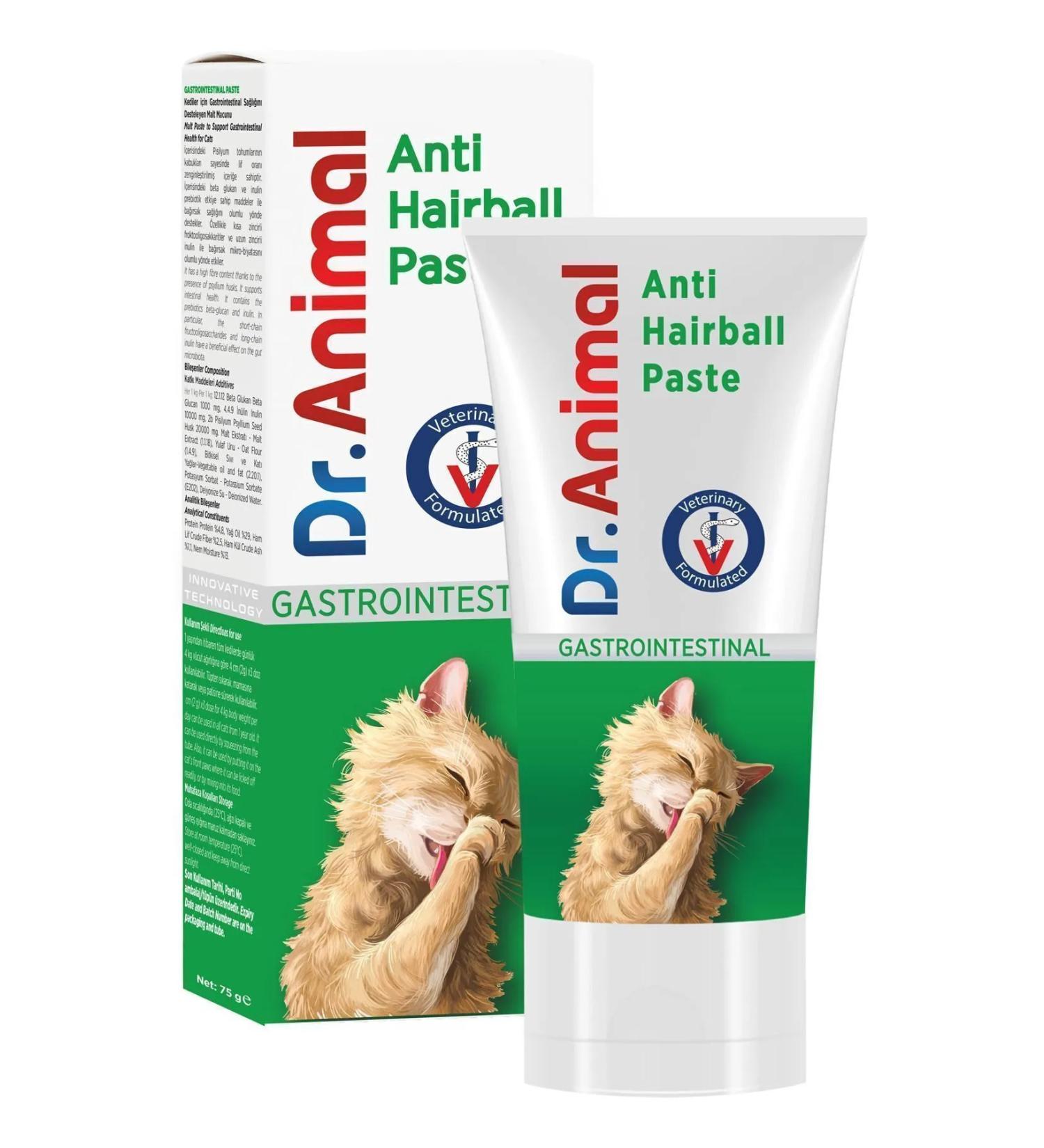 Dr. AnimalDr. ANIMAL ANTI HAIRBALL GASTROINTESTINAL SUPPORT PASTE 75 GR