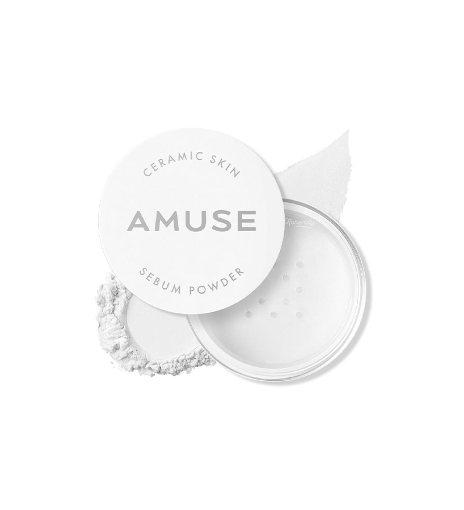Amuse Ceramic Skin Sebum Powder - Excess Sebum Eliminating Porcelain Look Powder 5g #01 CLEAR
