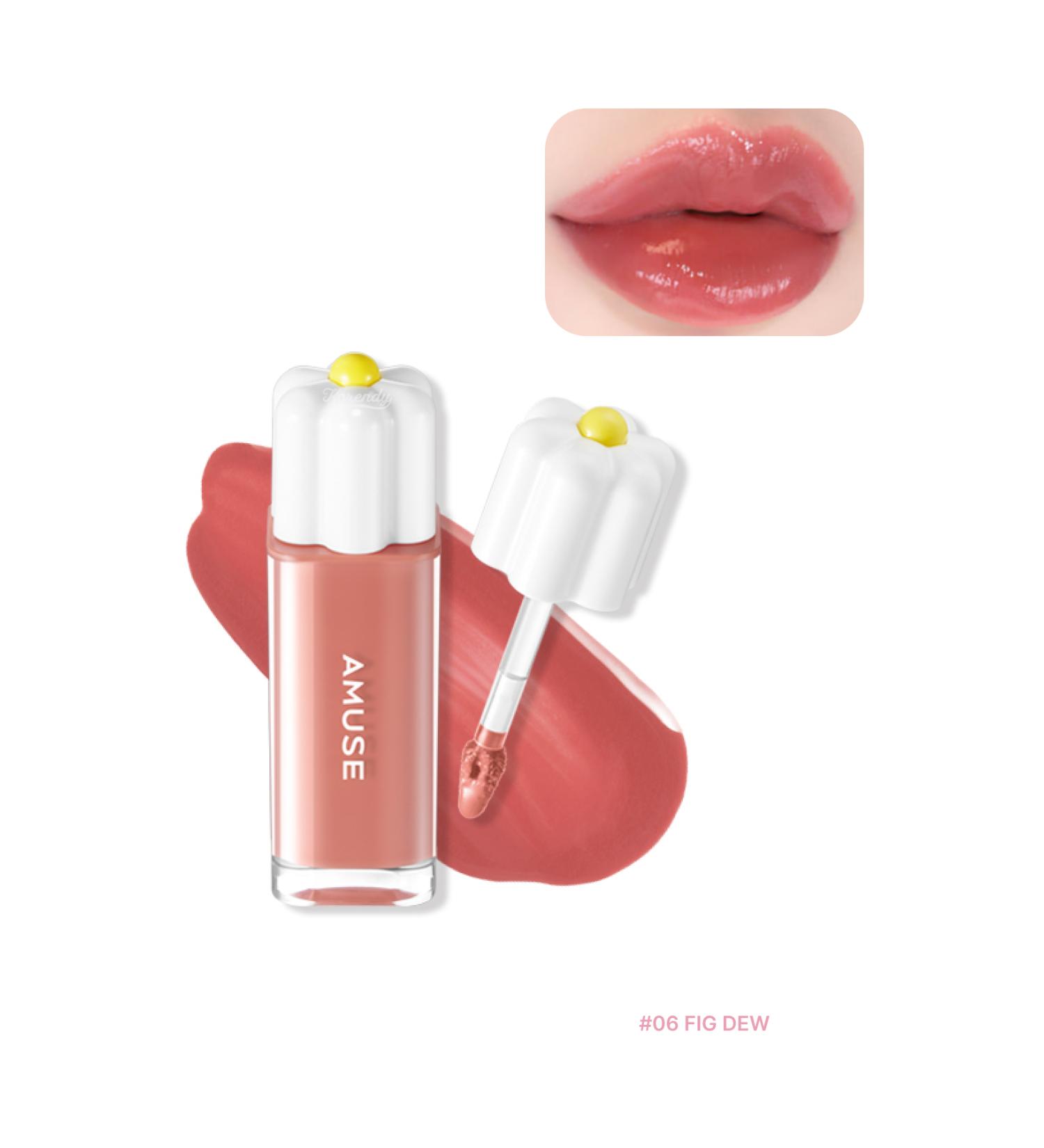 Amuse Dew Tint - Natural Shine and Moisture Fruity Lip Tint 4g #06 FIG DEW