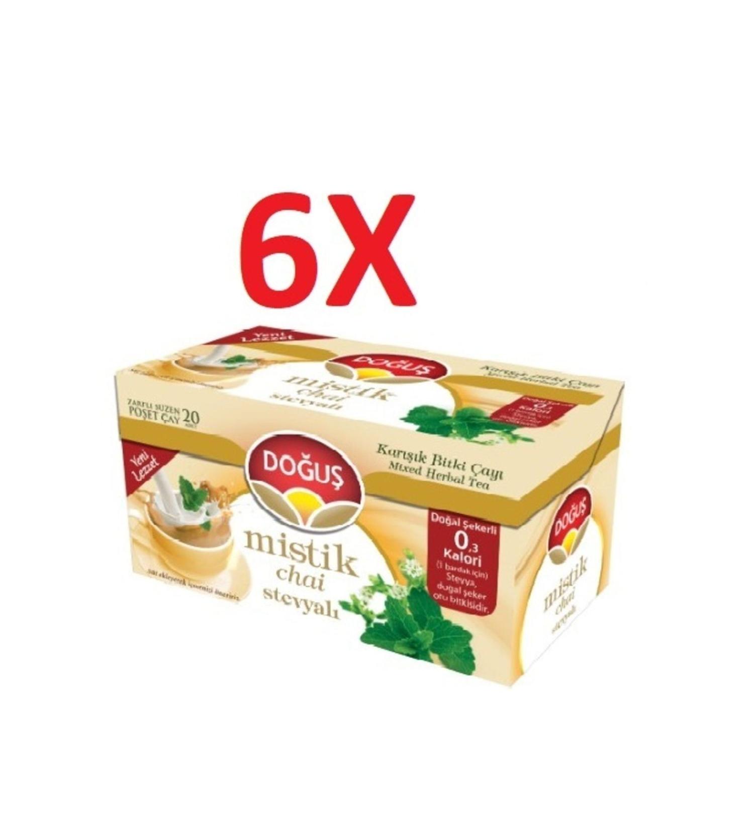Do u Tea Do u Stevia Mystic Chai 6 Boxes 20 Filtering Tea Bag Herbal Tea