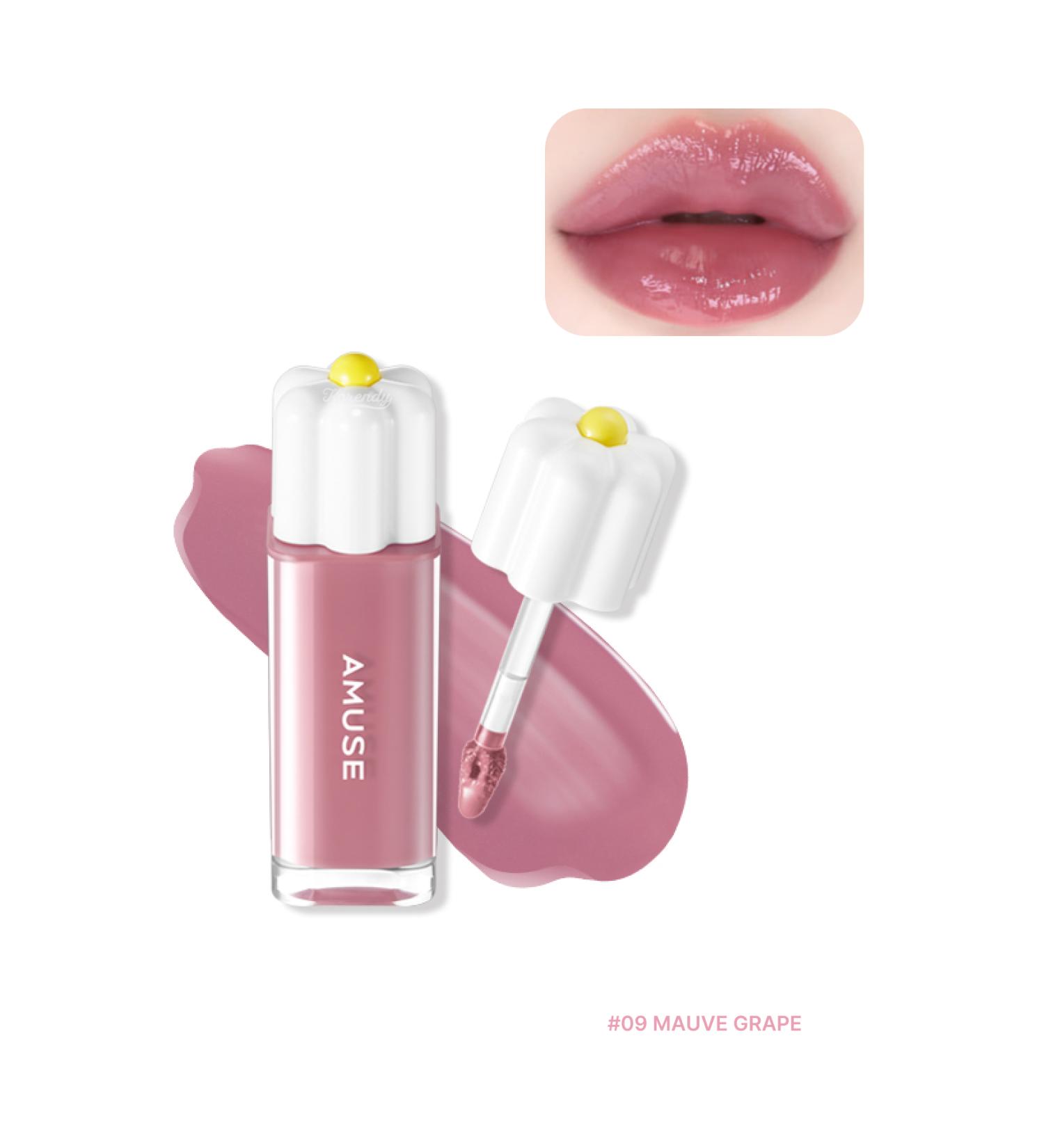Amuse Dew Tint - Natural Shine and Moisture Fruity Lip Tint 4g #09 MAUVE GRAPE