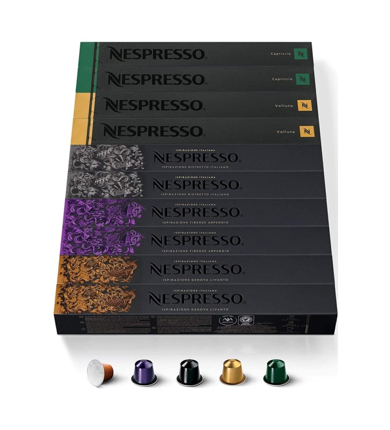Nespresso Balanced Italian Flavors Series 10 Boxes (100 Capsules)