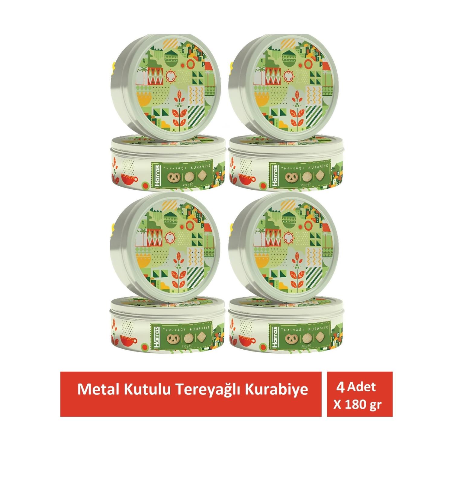 Harras Butter Cookies Metal Box 4 Pieces x 180 gr - Buy Online on GoSupps.com