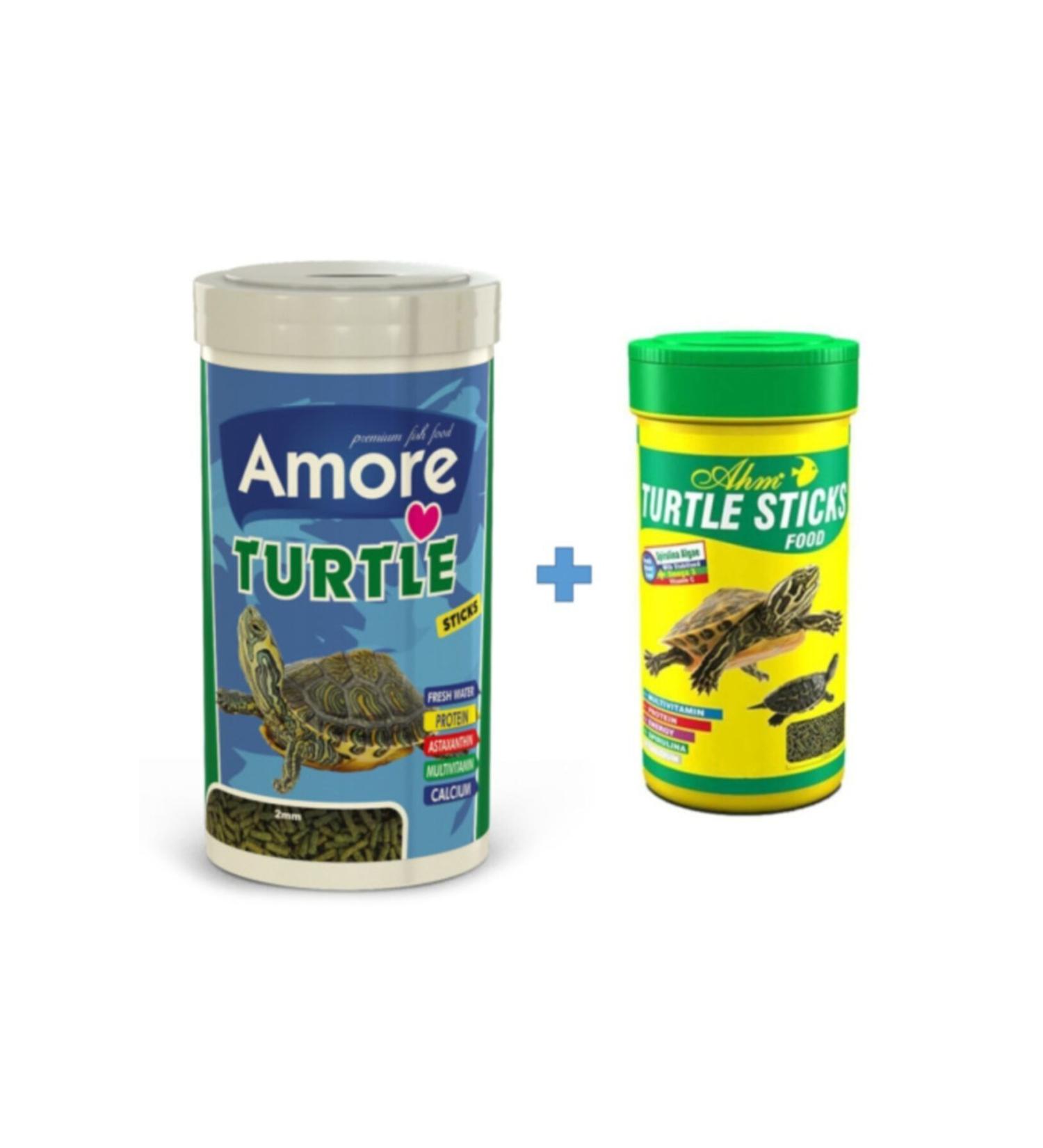 AMORE Turtle Sticks 1000ml and Ahm Turtle Sticks 250ml Box Turtle Food - Buy Online on GoSupps.com