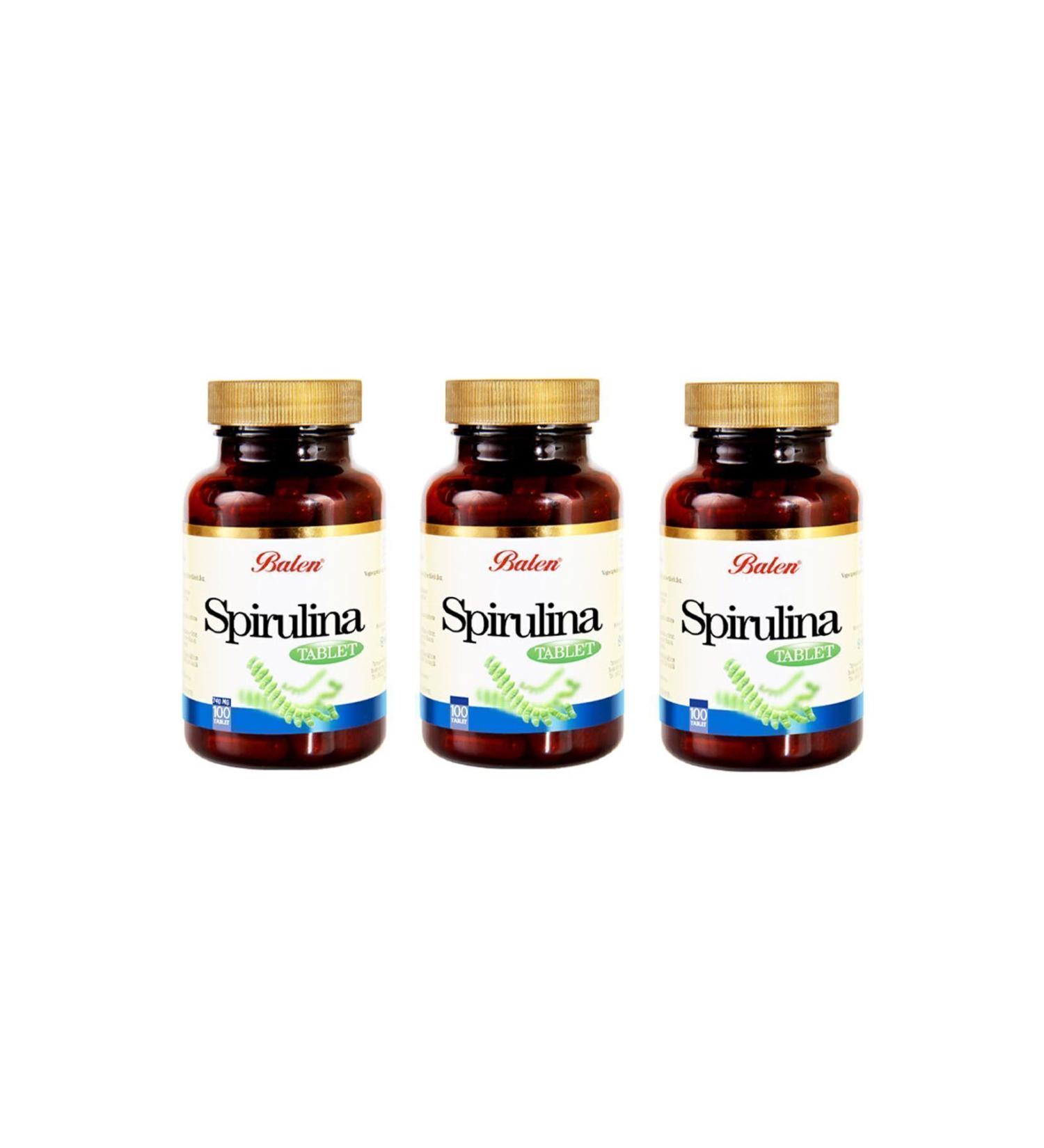 Balen Spirulina (ALGA) 740 Mg 100 Tablets X 3 Pieces