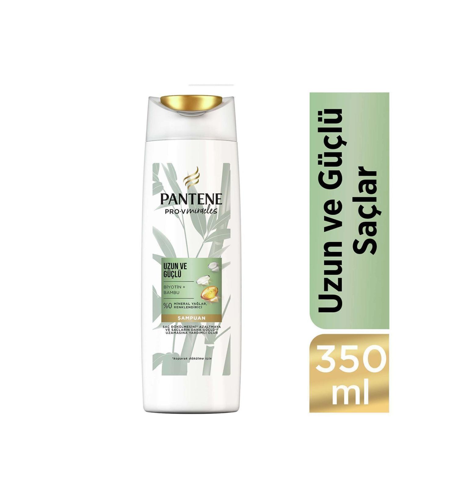 Pantene Long and Strong Hair Bamboo and Biotin Shampoo 350 ml - Buy Online on GoSupps.com