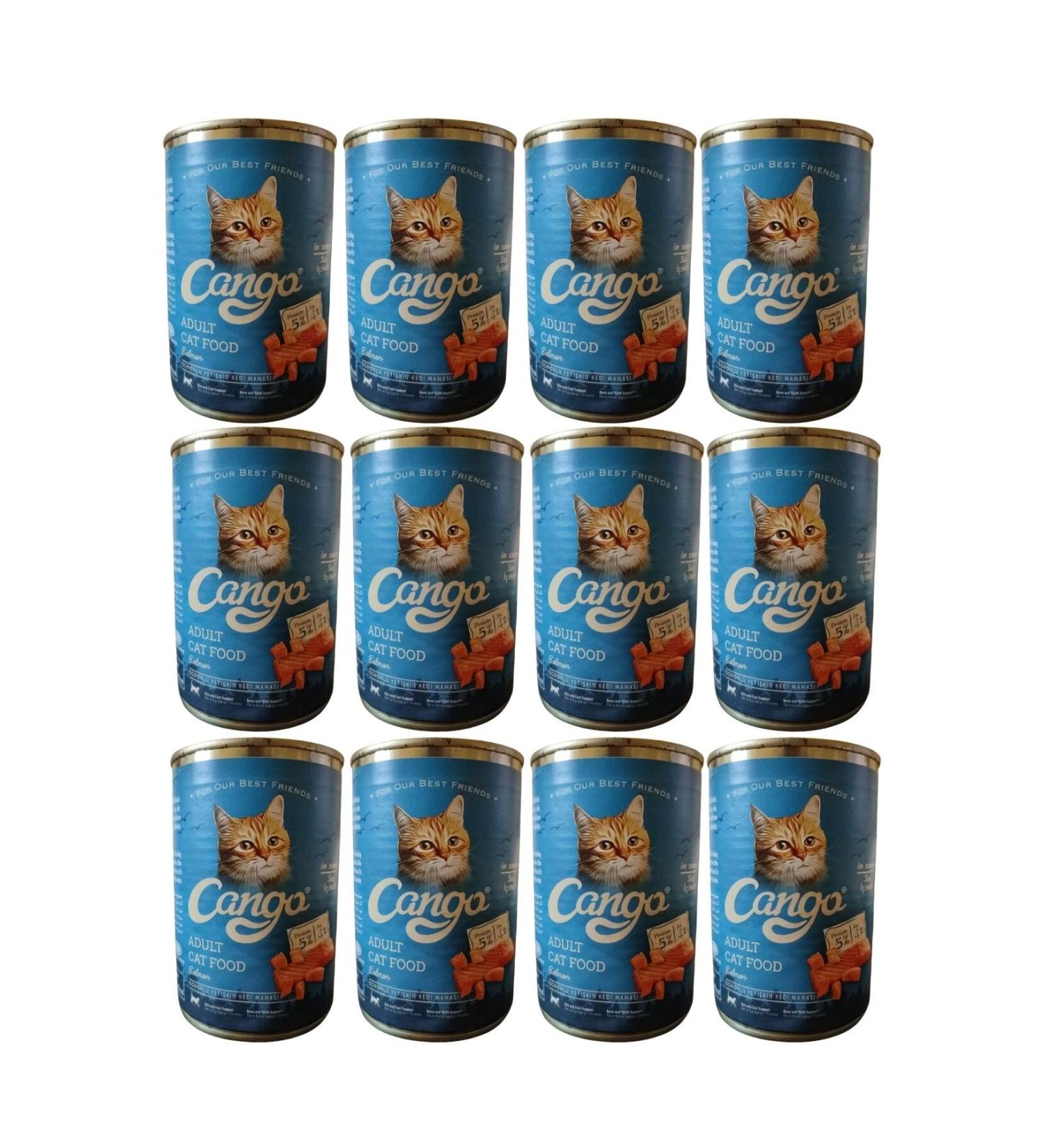 Cango Salmon Cat Canned Food 415 Gr 12 Pieces
