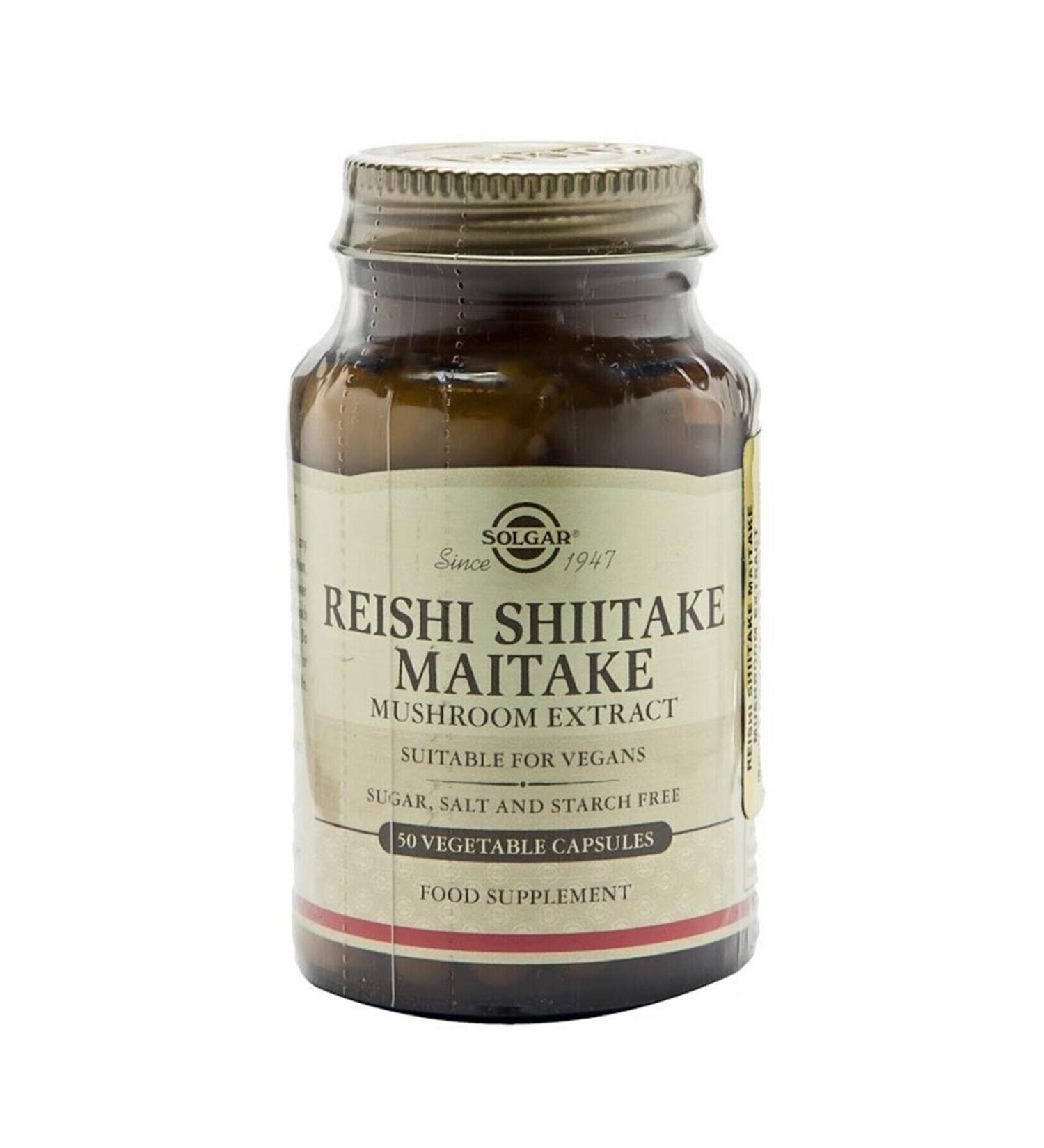 Solgar Reishi Shiitake Maitake Mushroom Extract 50 Capsules