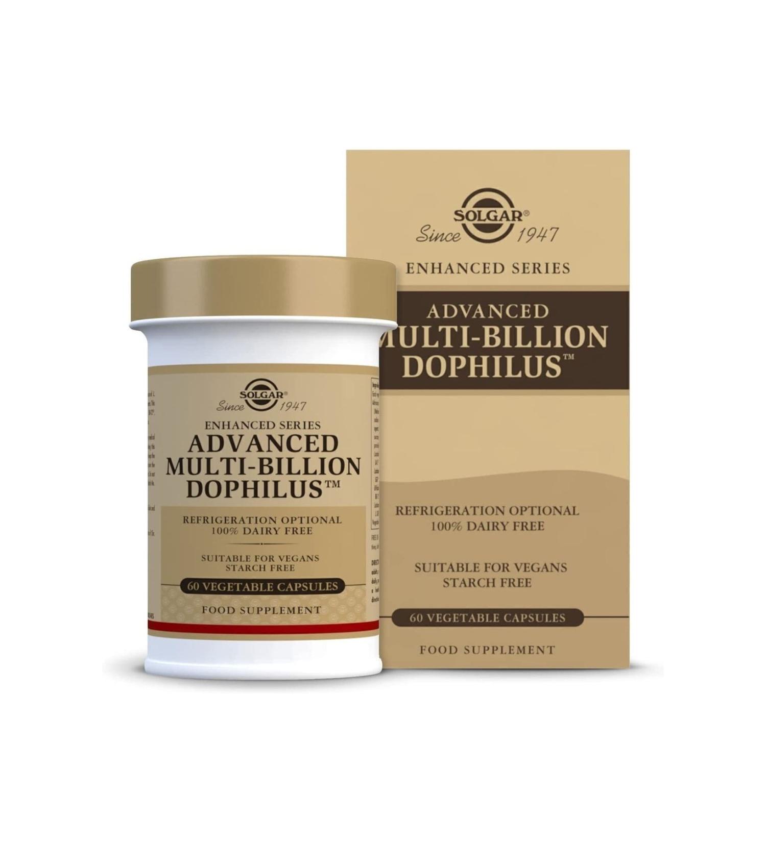 Solgar Advanced Multi-billion Dophilus 60 Capsules - Buy Online on GoSupps.com