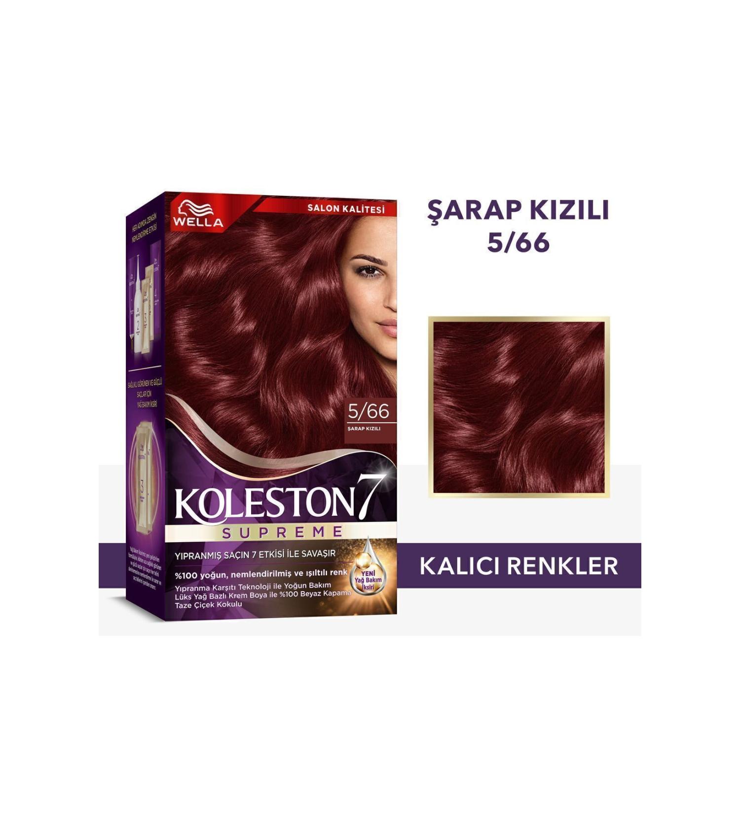 Wella Koleston Supreme Kit Hair Dye 5/66 Wine Red - Buy Online on GoSupps.com