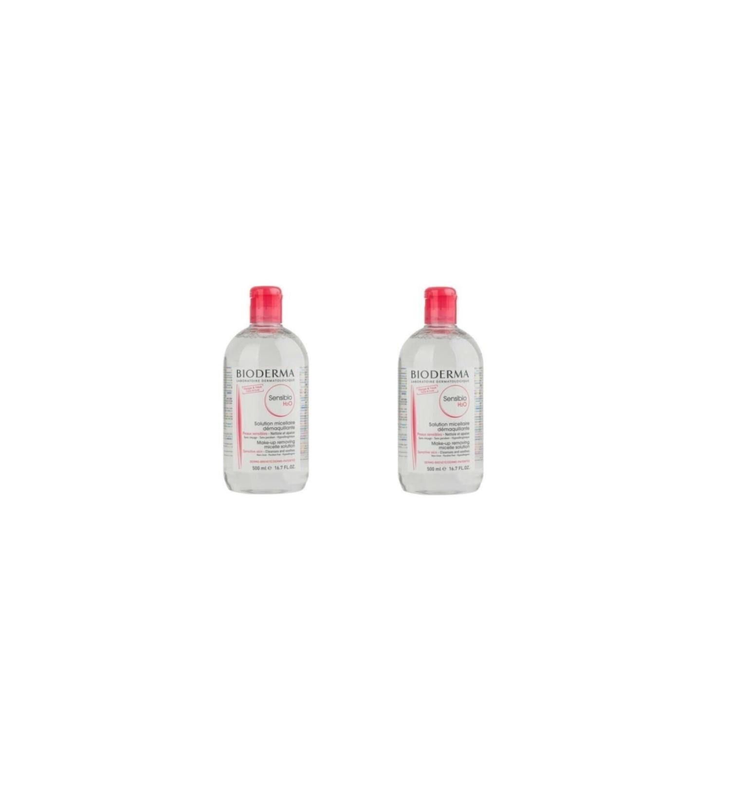 Bioderma Sensibio H2o Facial Cleanser for Sensitive Skin 500 ml - 2 Pieces 3401345935571X2X02 Gdeb nt_346