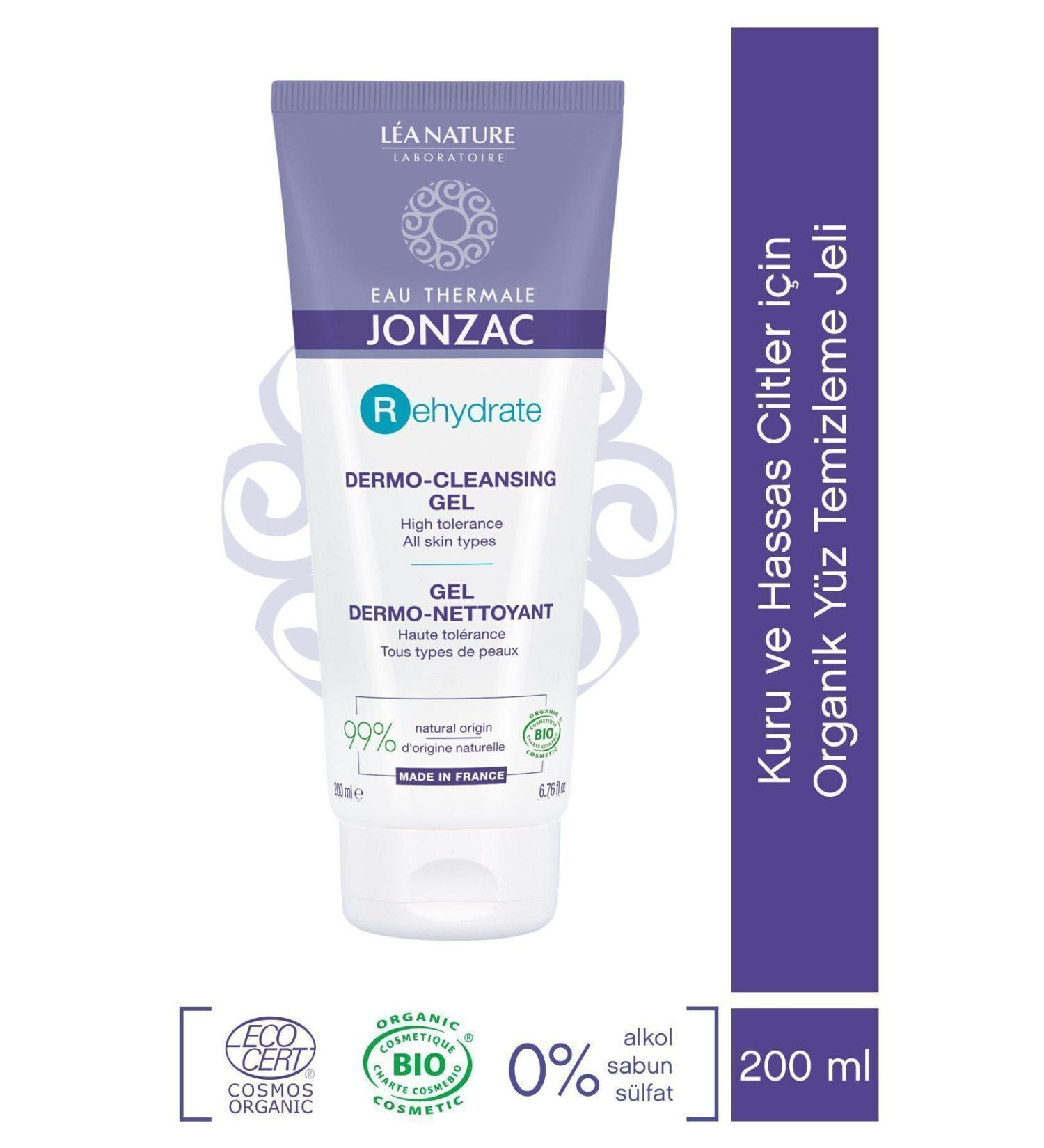 Eau Thermale Jonzac Organic Facial Cleansing Gel for Dry and Sensitive Skin 200 ml - Buy Online on GoSupps.com