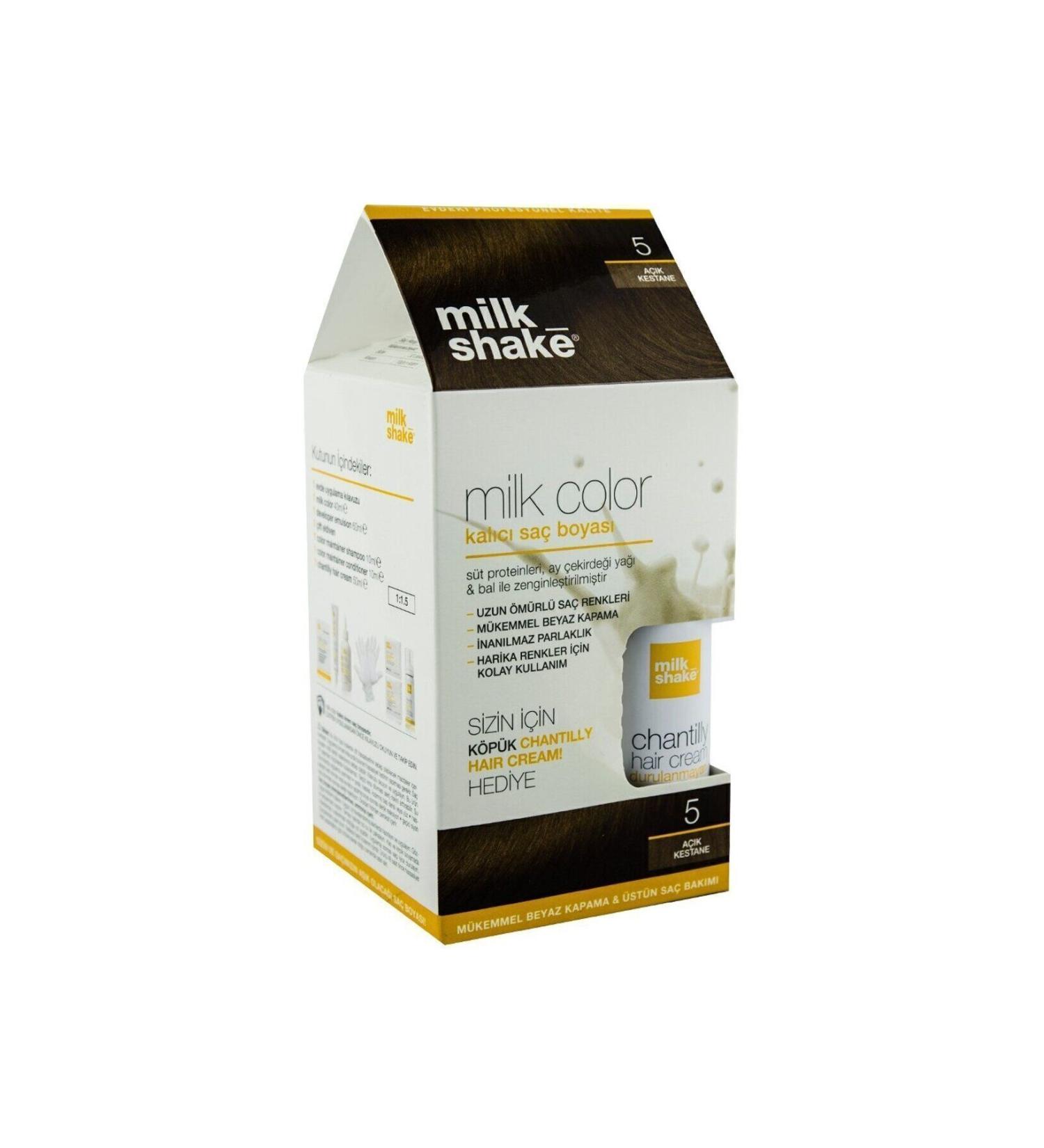 Milkshake Milk Shake 5 Light Chestnut and Hair Cream 50ml Set