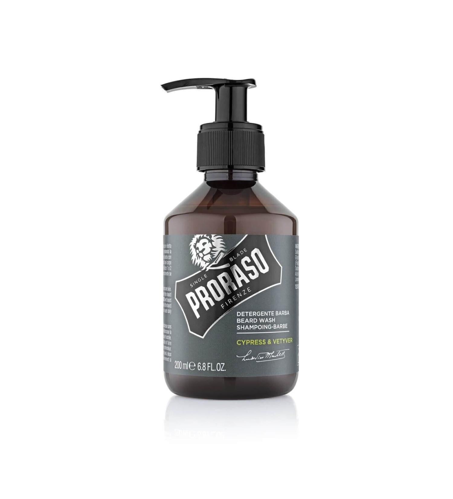 Proraso ( CLAY MASK GIFT ) Proraso Beard Shampoo Cypress Vetyver 200ml ( 1 PIECE ) - Buy Online on GoSupps.com