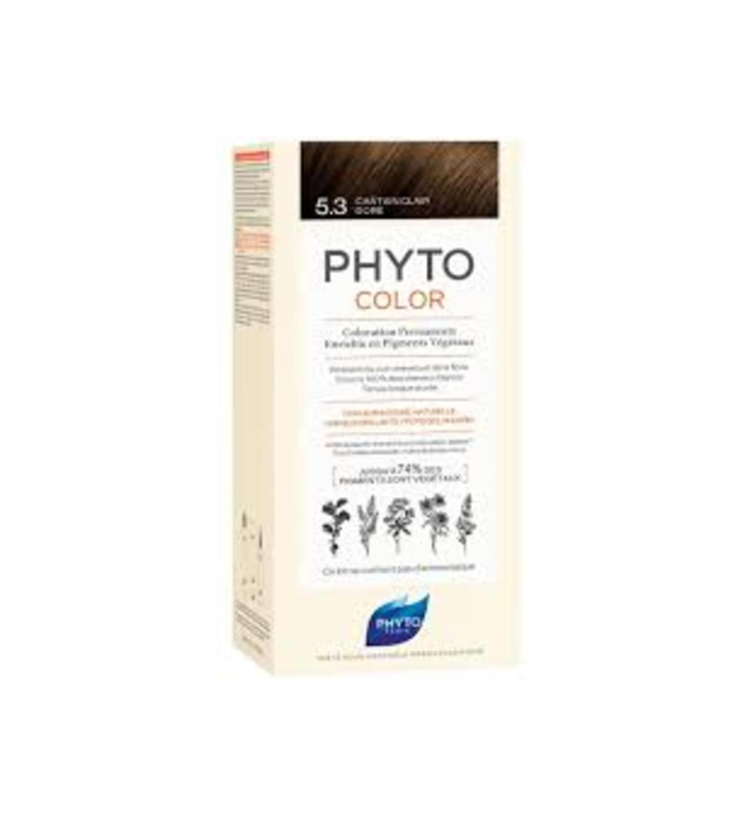 Phyto Color Herbal Hair Dye 5.3 - Light Chestnut Gold New Series.