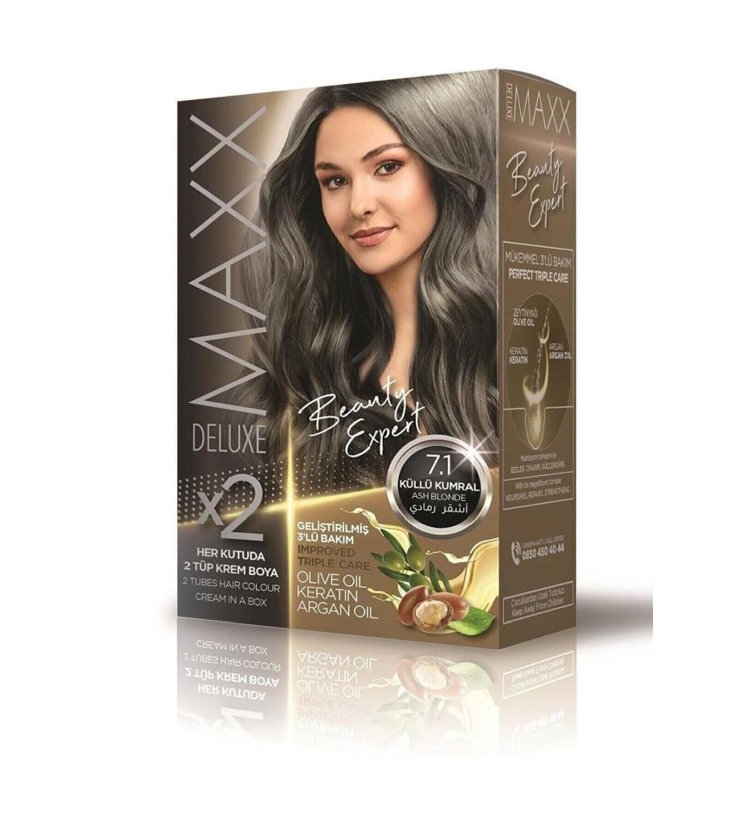 MAXX DELUXE Hair Dye 7.1 Ash Blonde