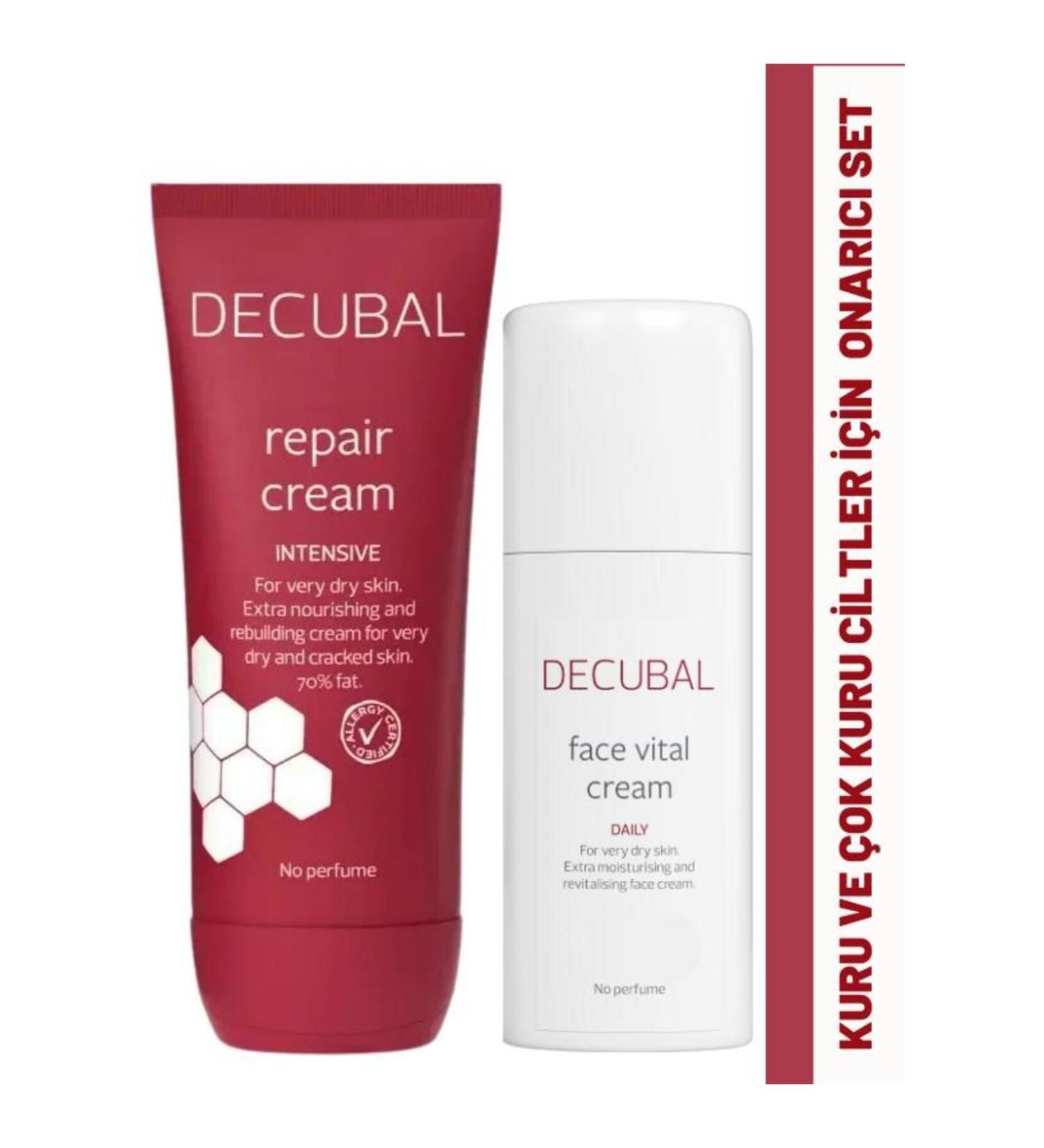 Decubal Repair Cream for Dry and Very Dry Skin 100 ml and Extra Nourishing Cream 50 ml - Buy Online on GoSupps.com