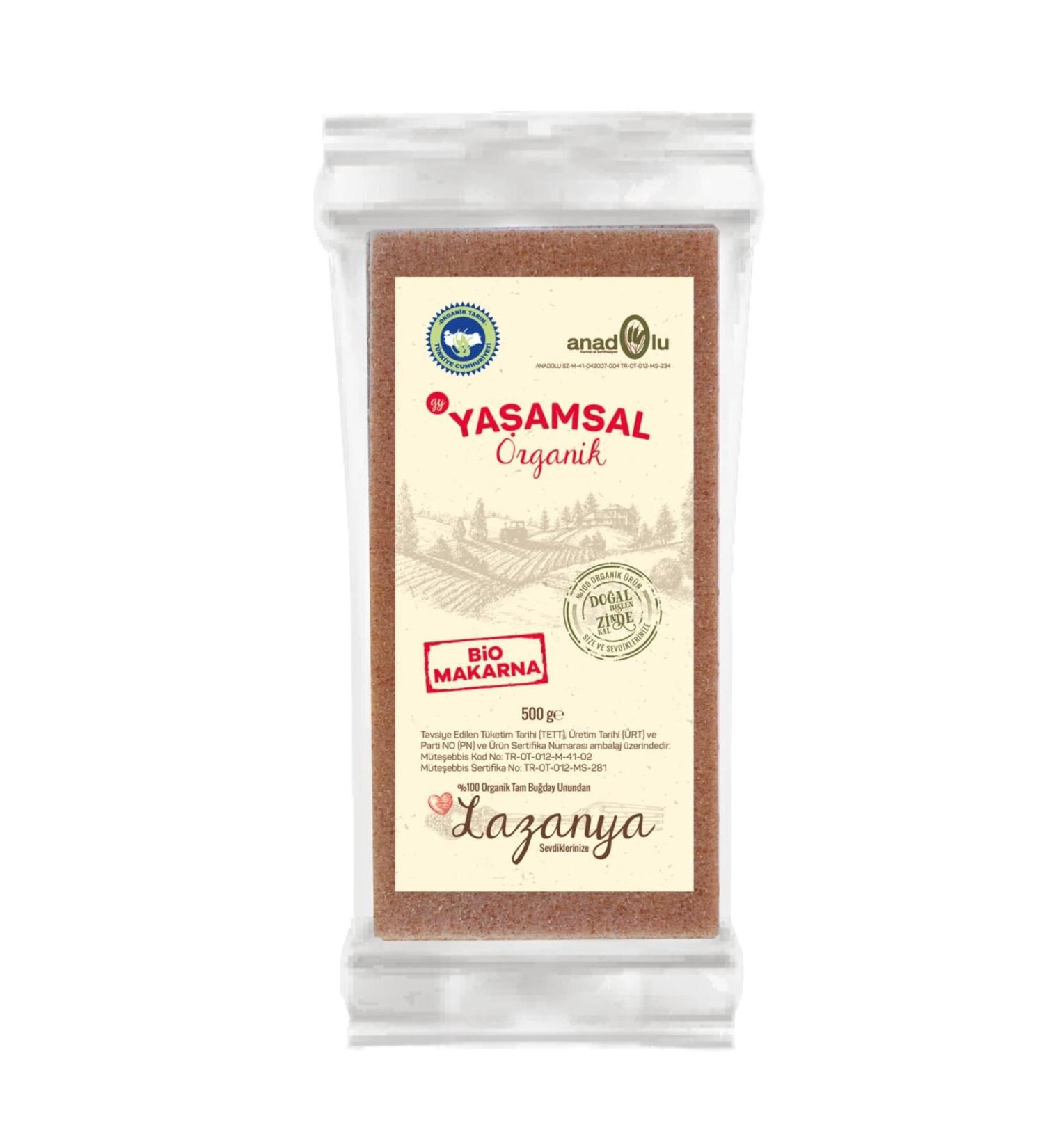 Vital Organic Organic Whole Wheat Pasta-Lasagna 500 G