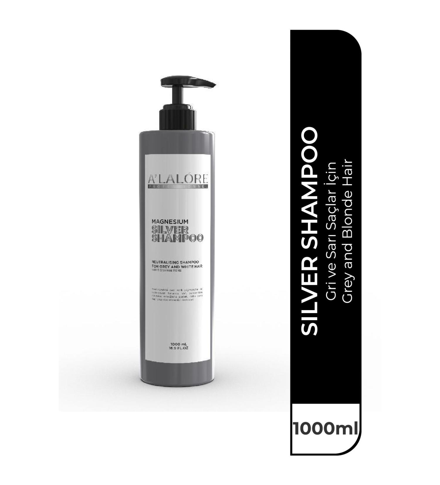 ALALORE Silver / Purple Shampoo - For Gray and Blonde Hair 1000 ml