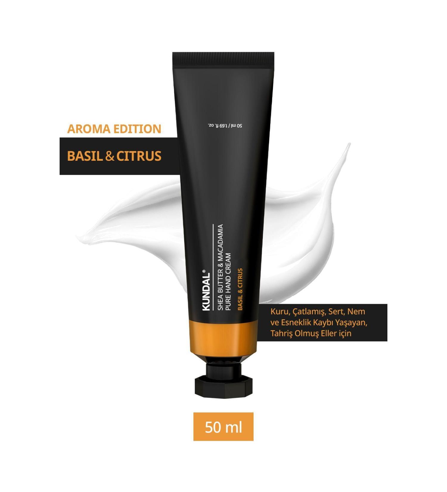 Kundal Nourishing Hand Cream Kundal Shea Butter & Macadamia Pure Hand Cream Aroma Edition 50ml(Basil & Citrus) - Buy Online on GoSupps.com