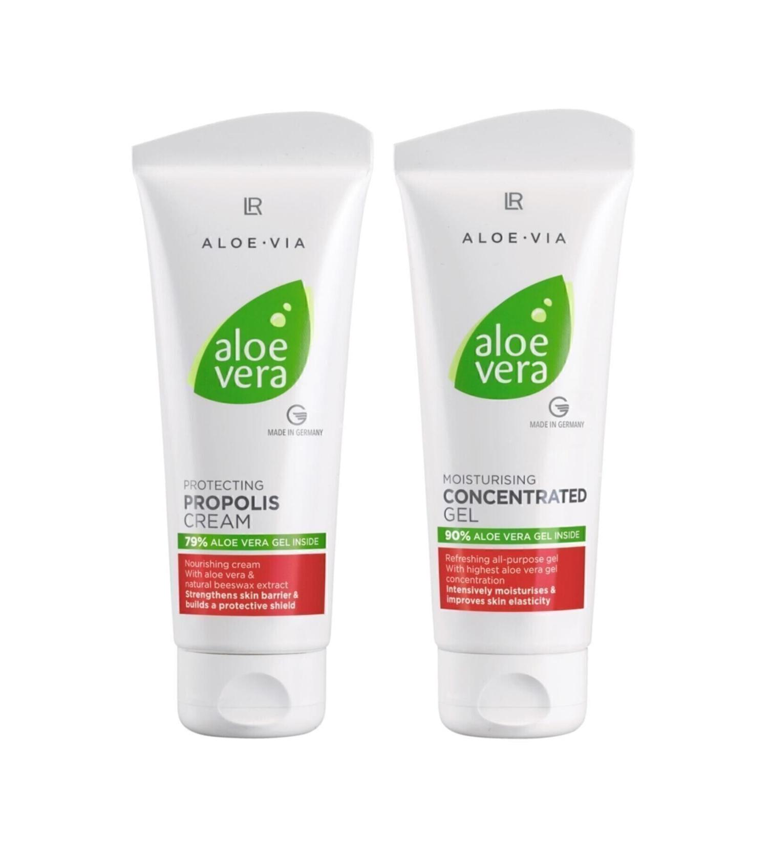 LR Aloe Vera Propolis Cream - Concentrated Gel - 2 Piece Set 100 ml