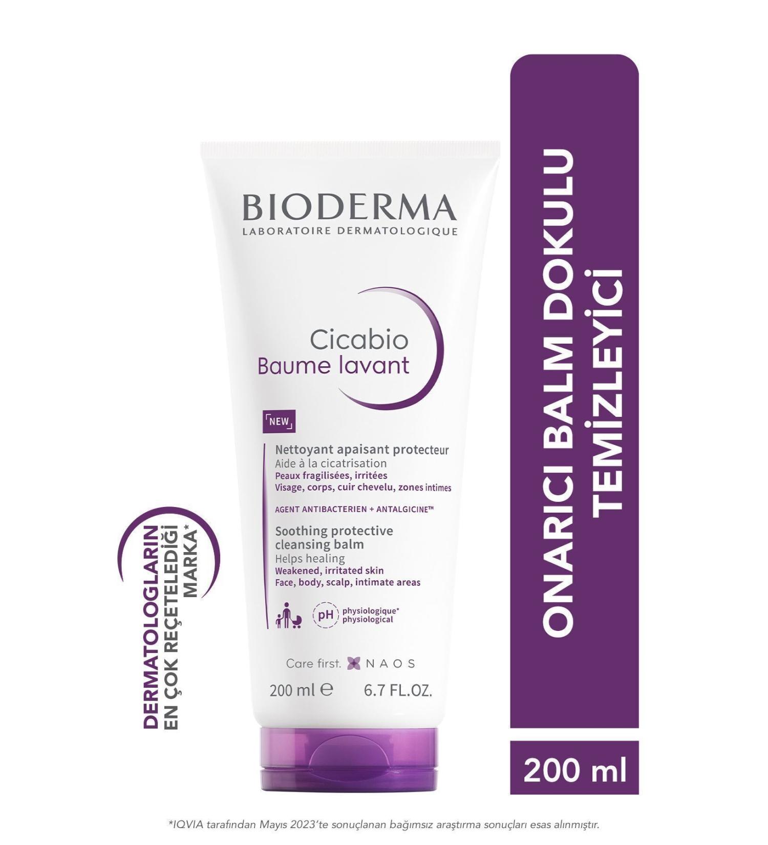 Bioderma Cicabio Cleansing Balm Repairing Balm Textured Cleanser for Damaged Skin 200 ml - Buy Online on GoSupps.com