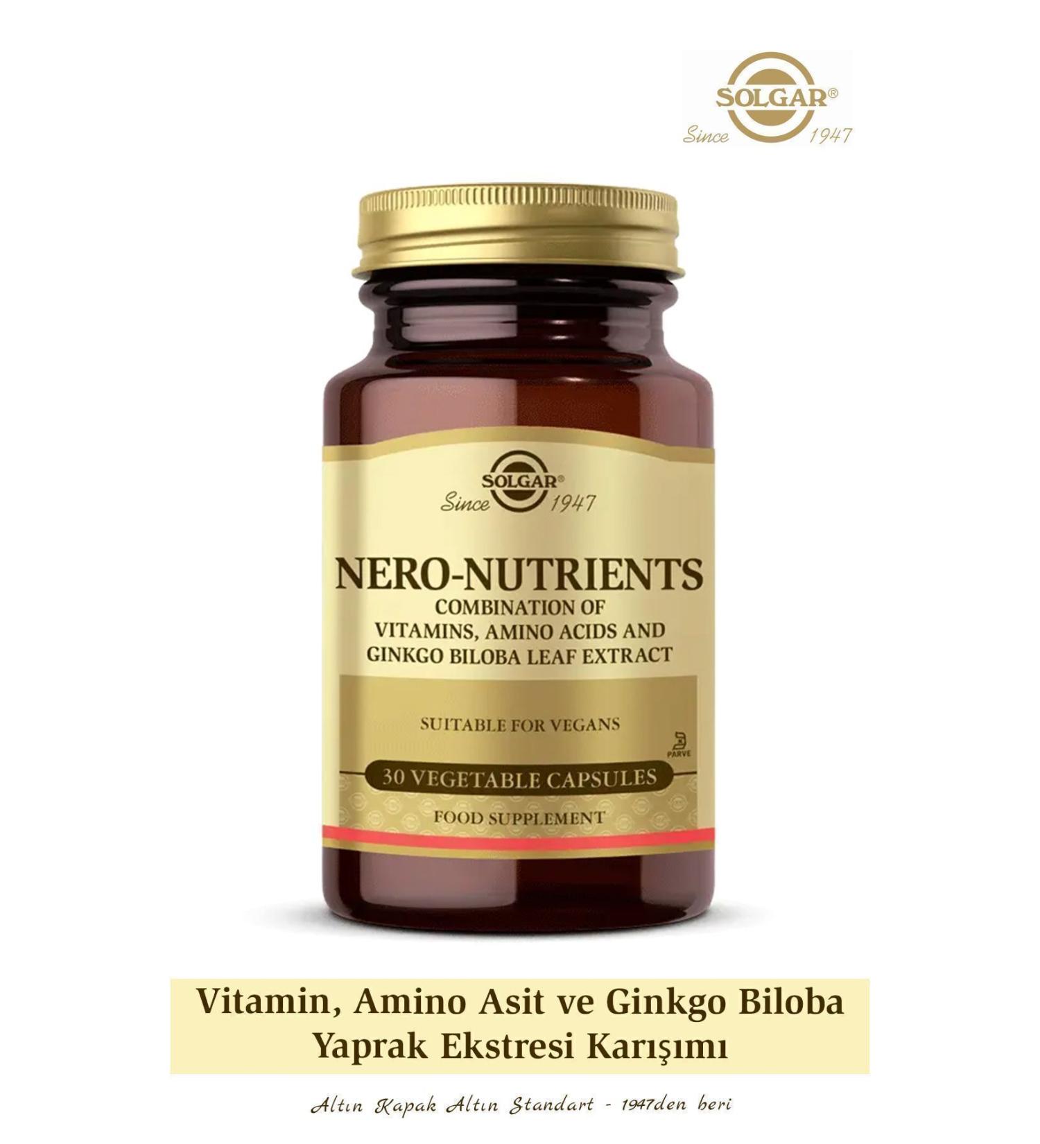 Solgar Nero Nutrients 30 Capsules - Buy Online on GoSupps.com
