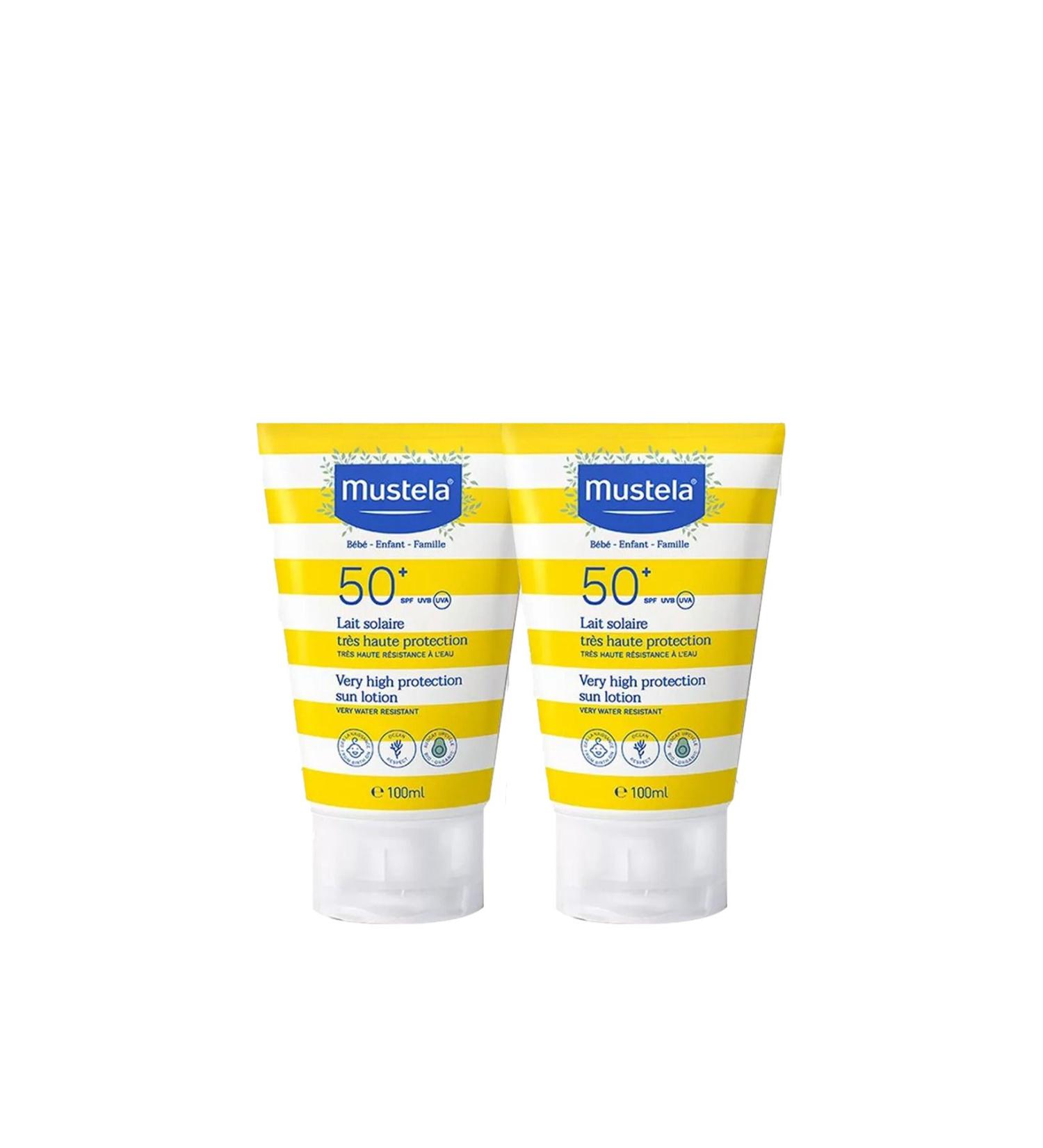 Mustela SPF 50+ Very High Protection Factor Sun Lotion 100 ml 2 Pieces