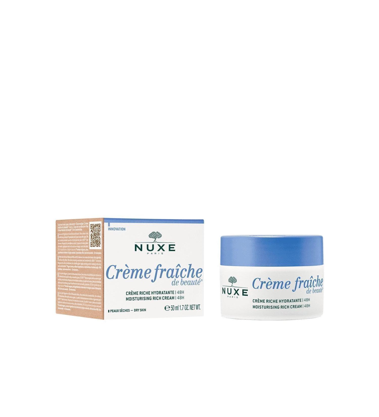 Nuxe Creme Fraiche 48h Dry Skin Moisturizing Natural Ingredient Care Cream 50ml - Buy Online on GoSupps.com