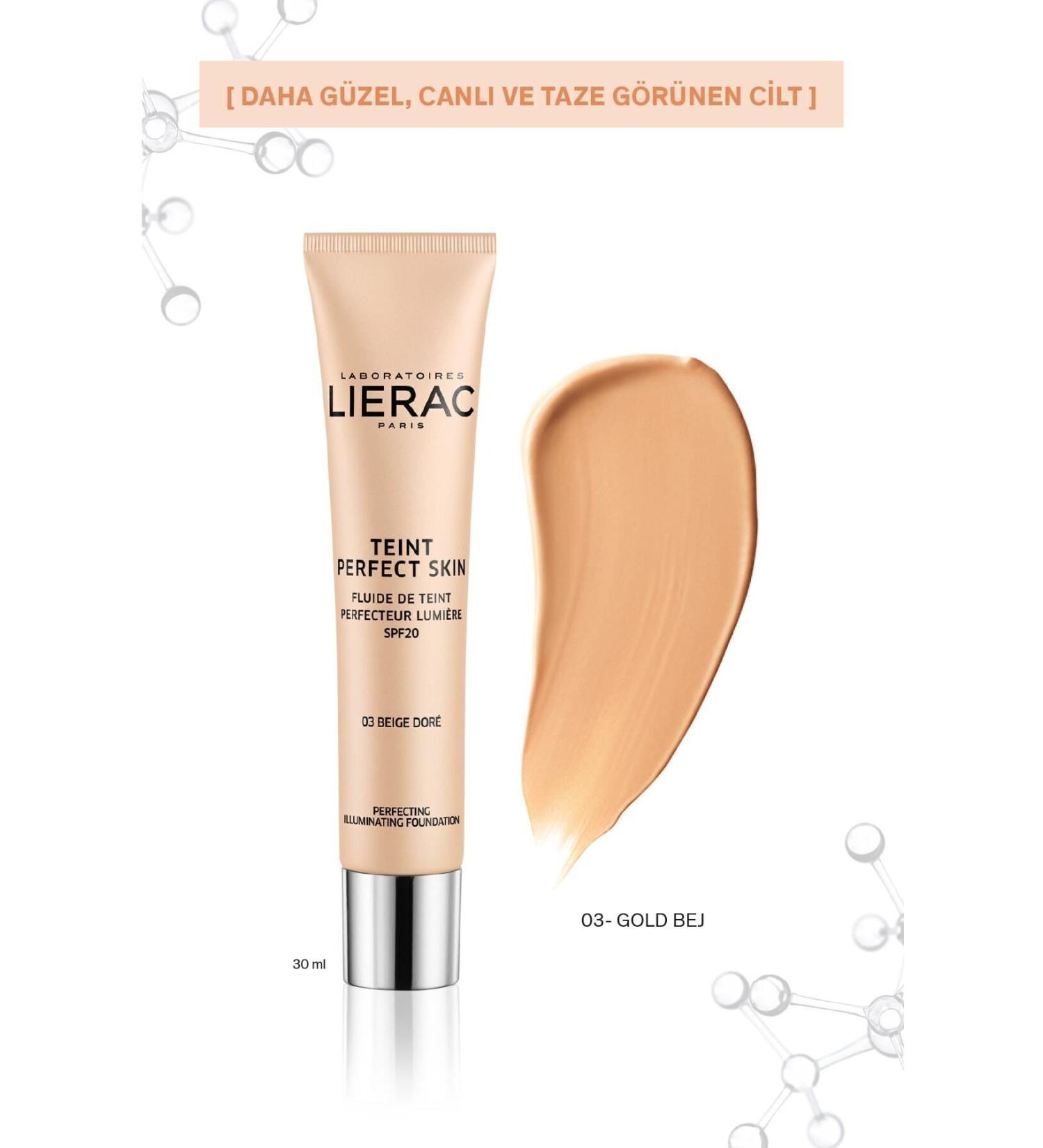 Lierac Te nt Perfect Golden Beige/3 Perfect Skin Texture Brightening Fluid Foundation - Buy Online on GoSupps.com