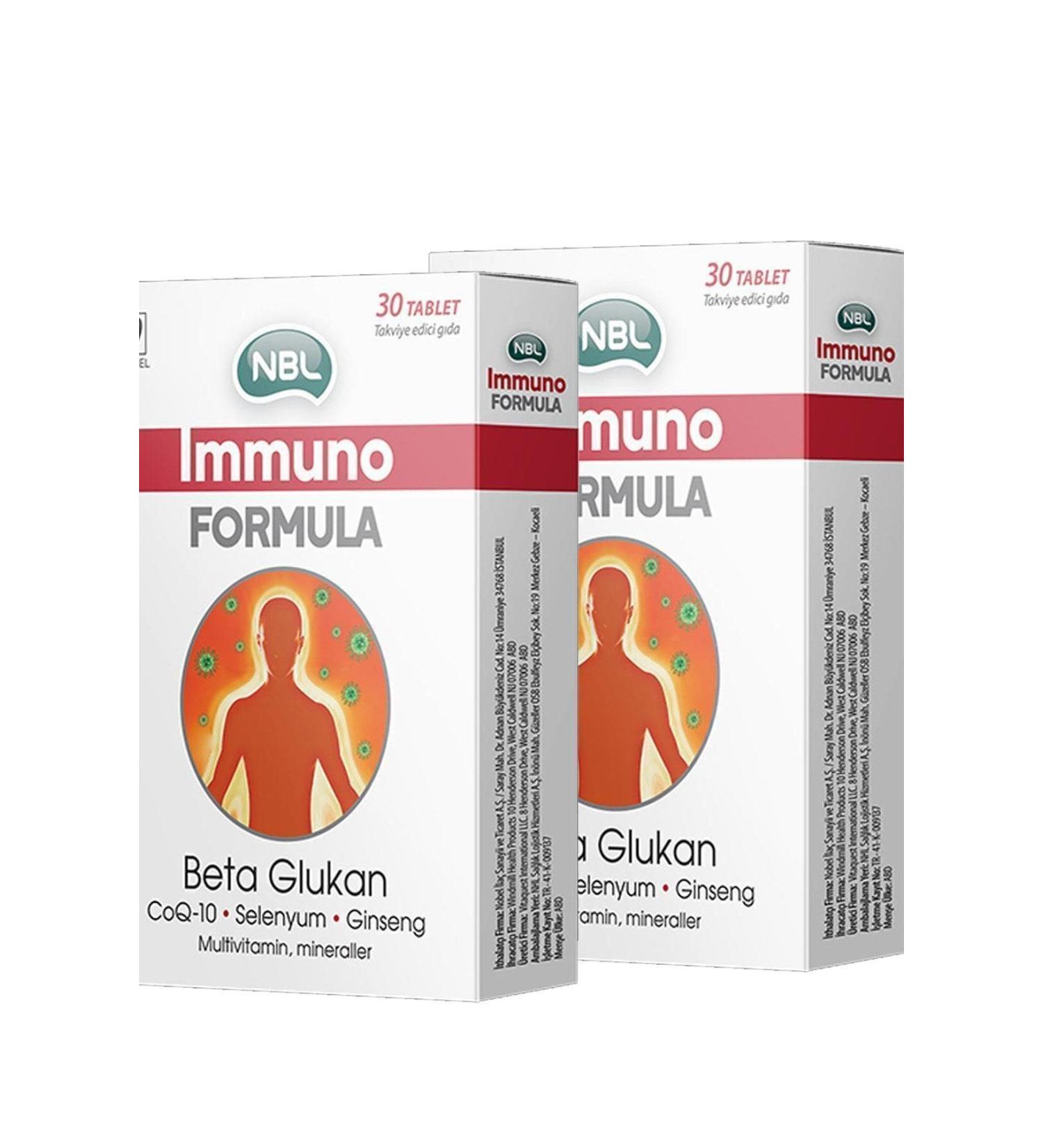 NBL Immuno Formula Food Supplement 30 Tablets 2 Pieces