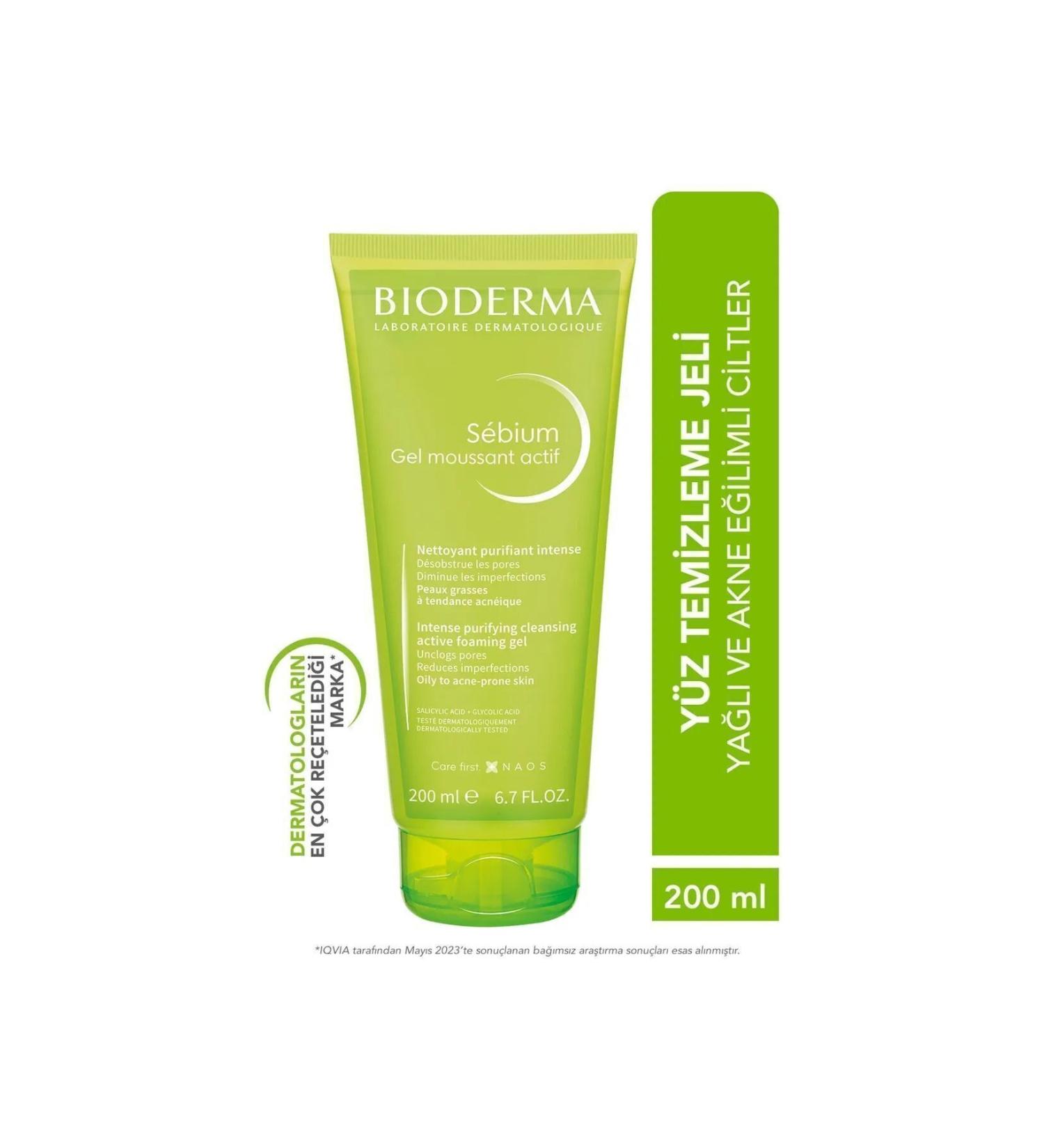 Bioderma S bium Foaming Gel Active Intensive purifying cleansing gel against acne and blackheads