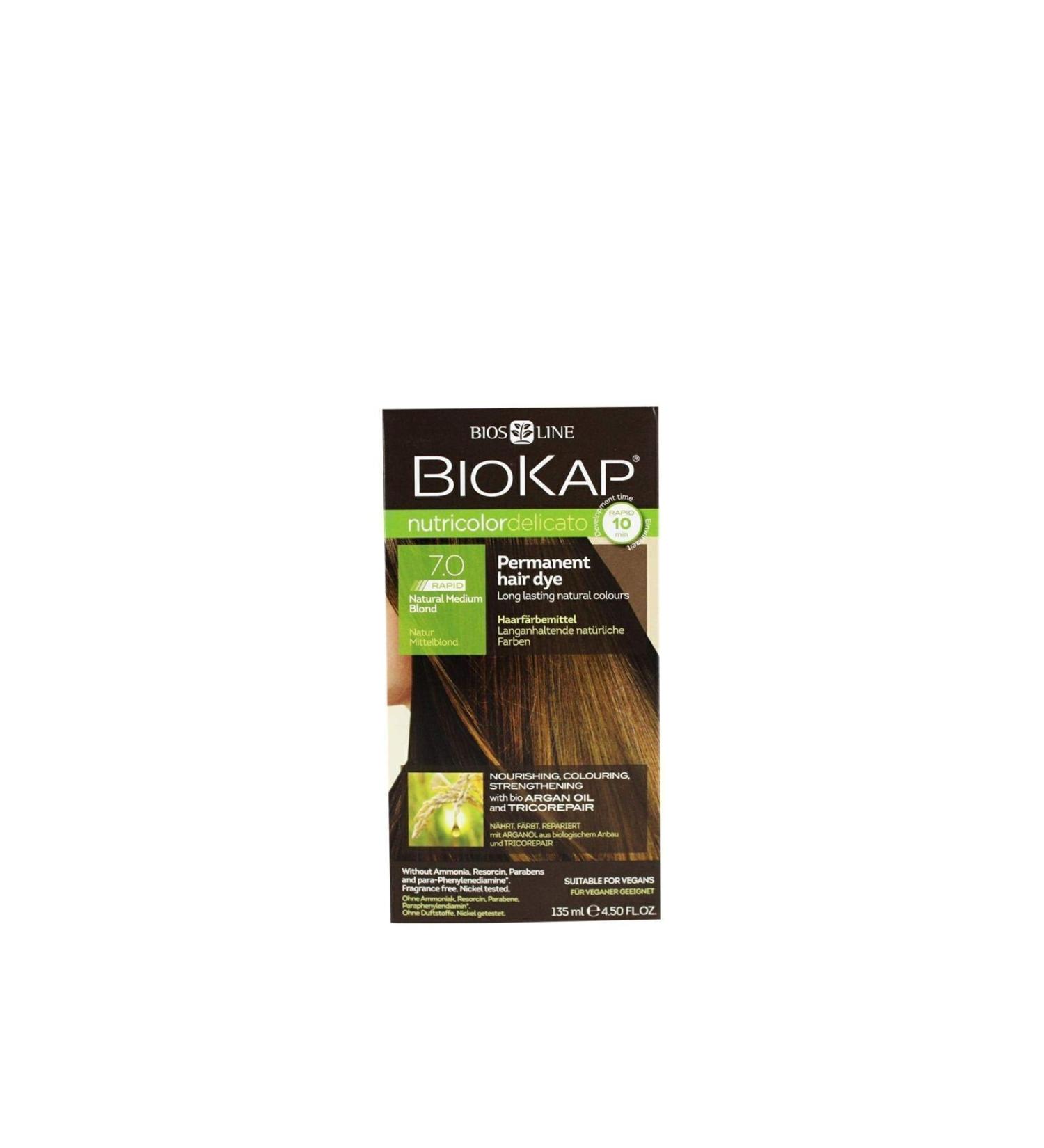 BioKap Nutricolor Delicato Rapid Hair Dye 135 ml | 7.0 Natural Medium Blonde
