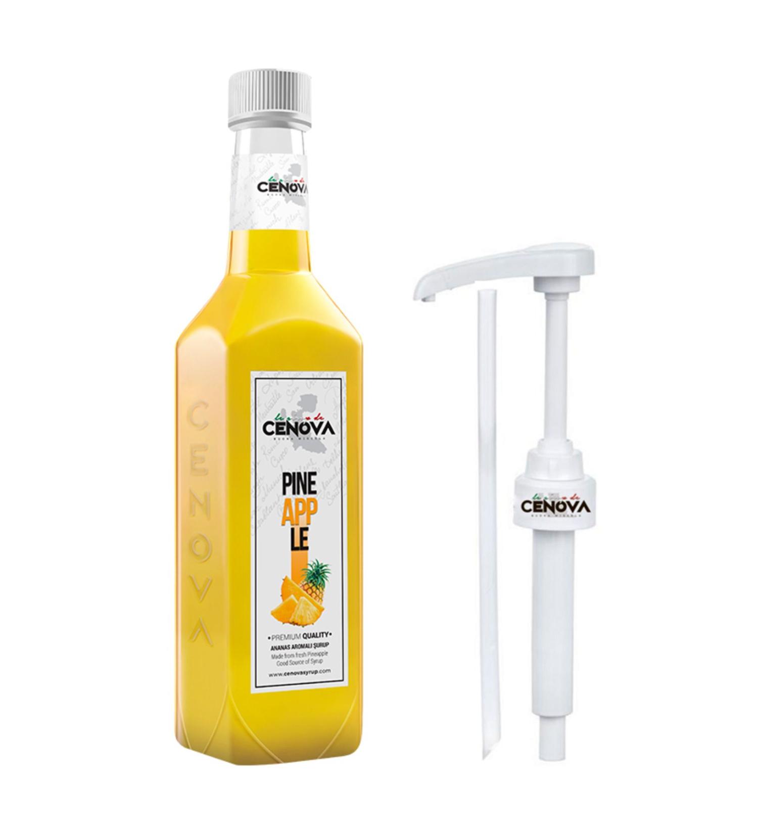 Genoa Pineapple Coffee-Cocktail Syrup 1000 ML Gourmet Series - Pump Included