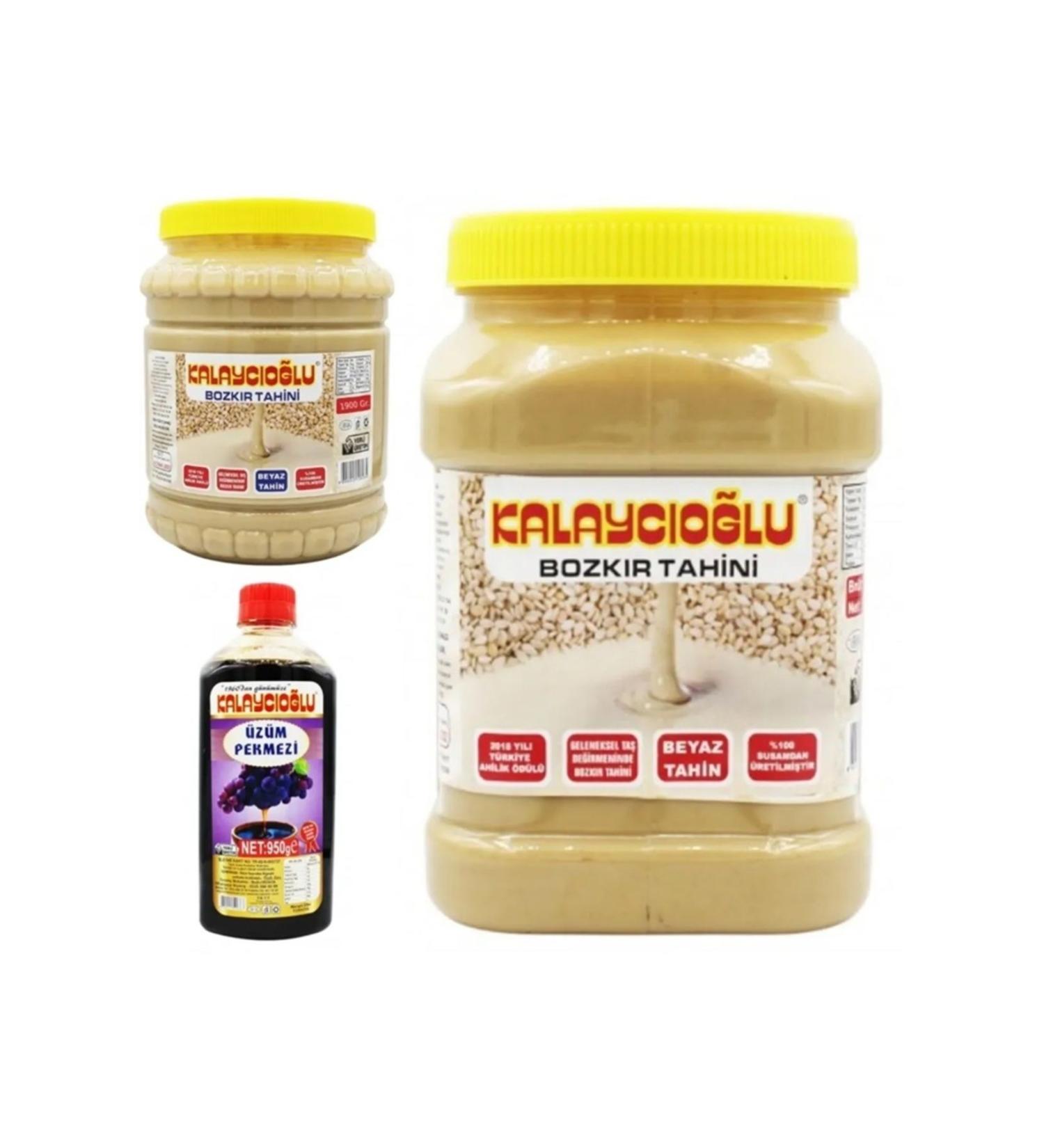 Kalayc o lu Bozk r White Tahini 1900 gr - Bozk r White Tahini 935 gr - Grape Molasses 950 gr