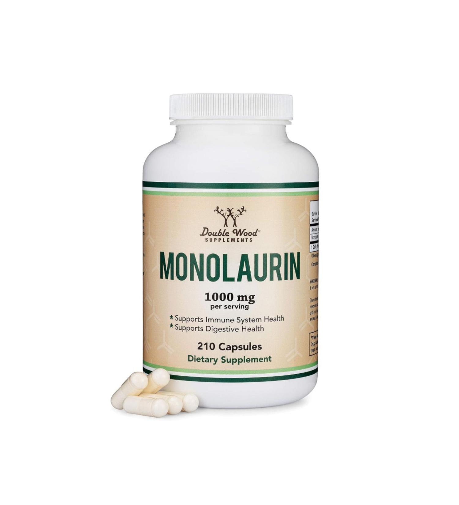 DOUBLE WOOD Monolaurin 500 mg 210 Capsules