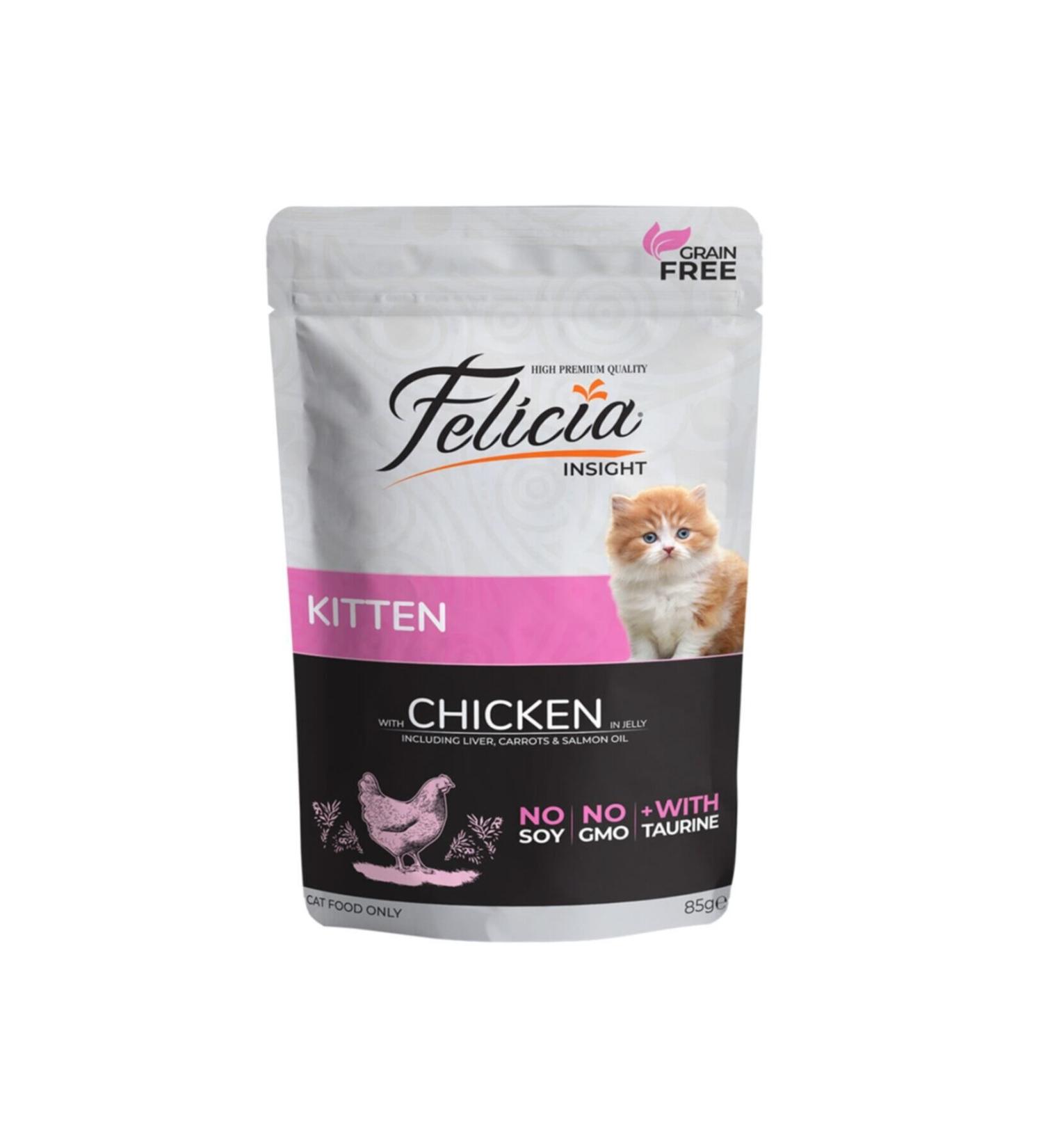 Praticoshop Felicia Grain-Free 85 gr Kitten Chicken Wet Cat Food 12 Pieces
