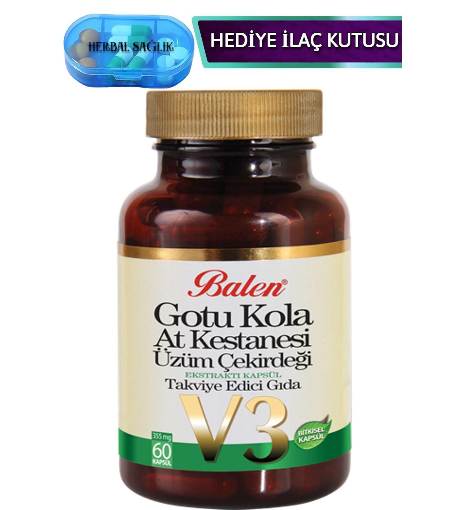 Balen Gotu Kola & Horse Chestnut & Grape Seed Extract 60 Capsules