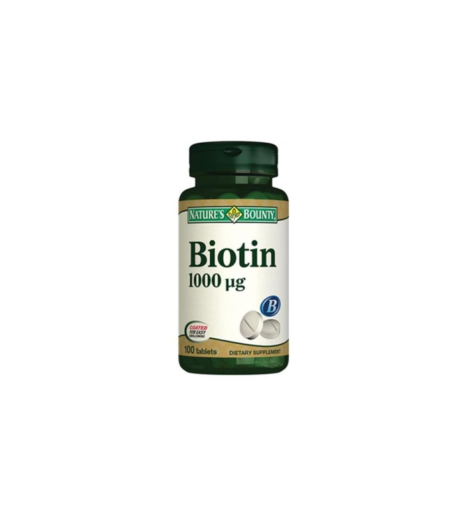 Natures Bounty Biotin 1000 Mcg 100 Tablets