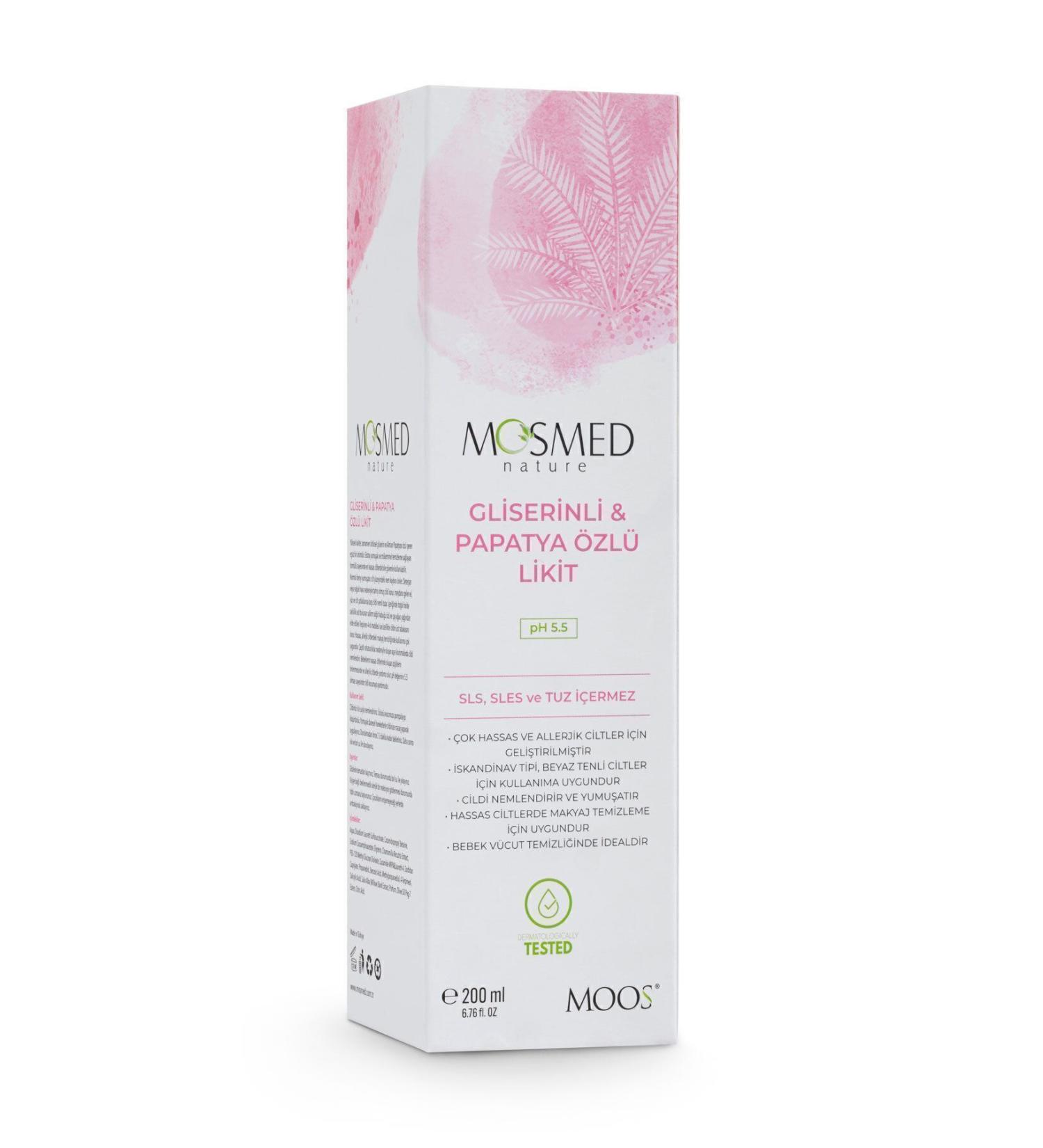 Moos Glycerin & Chamomile Extract Salt-Free Sulfate-Free Liquid (FOR SENSITIVE SKIN) 200 Ml. - Buy Online on GoSupps.com