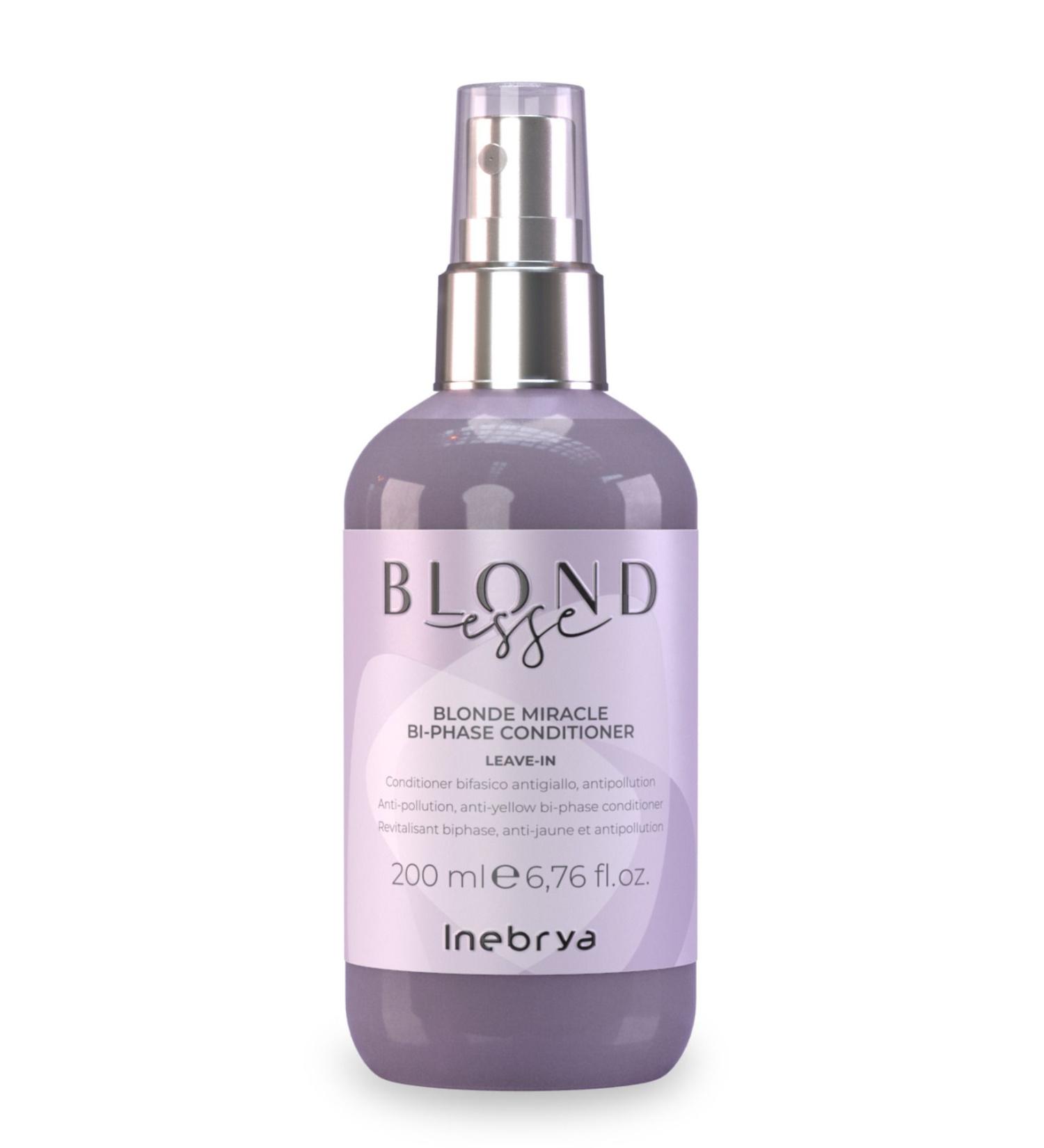 Inebrya Blondesse Blonde Miracle Bi-Phase Conditioner - Special Double Phase Leave-In Spray for Blondes 250 ml