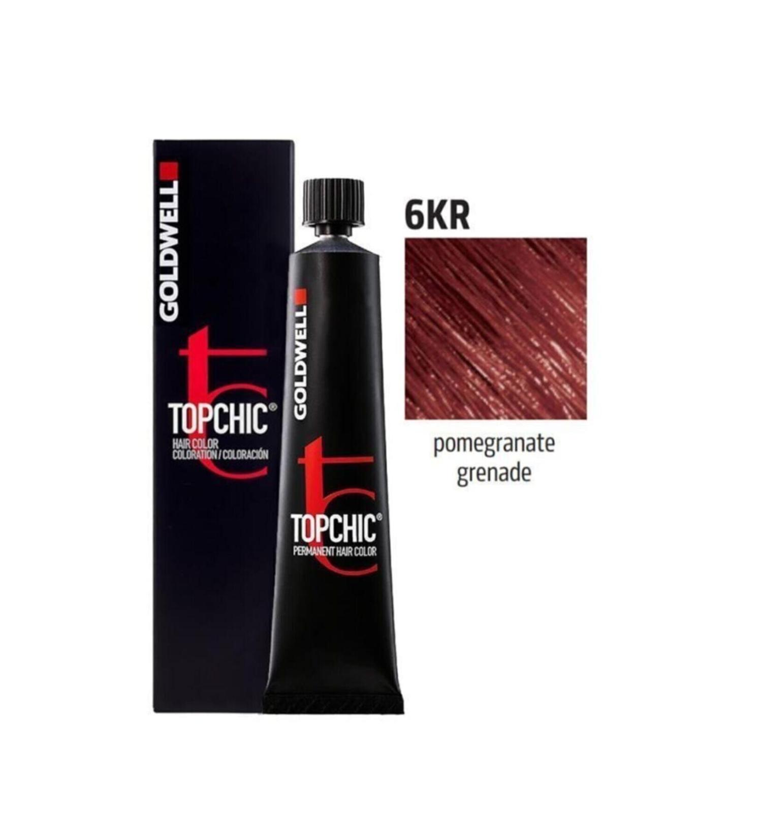 GOLDWELL 6kr Dark Blonde Copper Red Topchic Hair Dye 6kr Dark Blonde Copper Red 60 ml