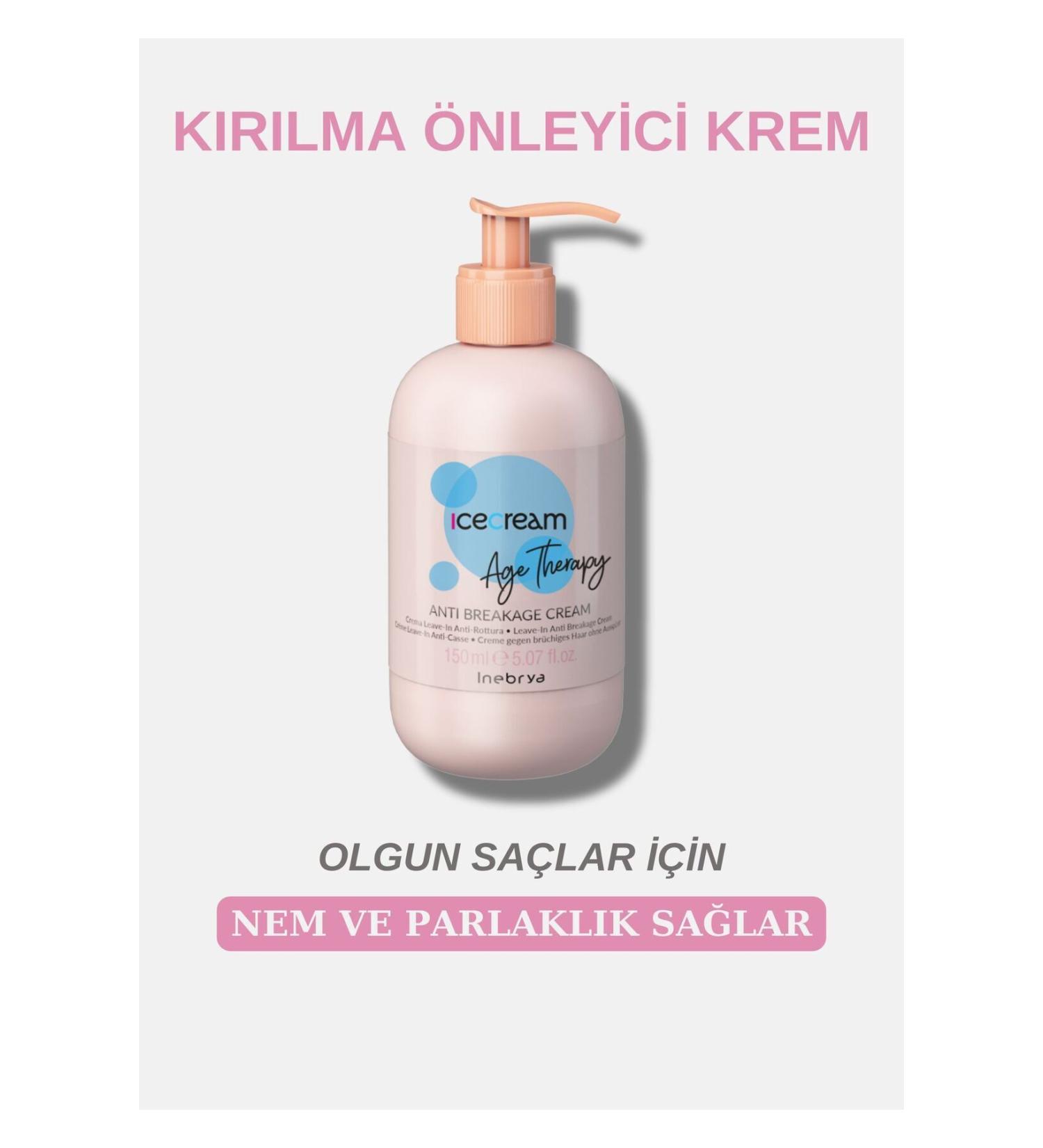 Inebrya Ice Cream Age Therapy Anti Breakage Cream - Anti-Breakage Cream for Mature Hair 200 ml